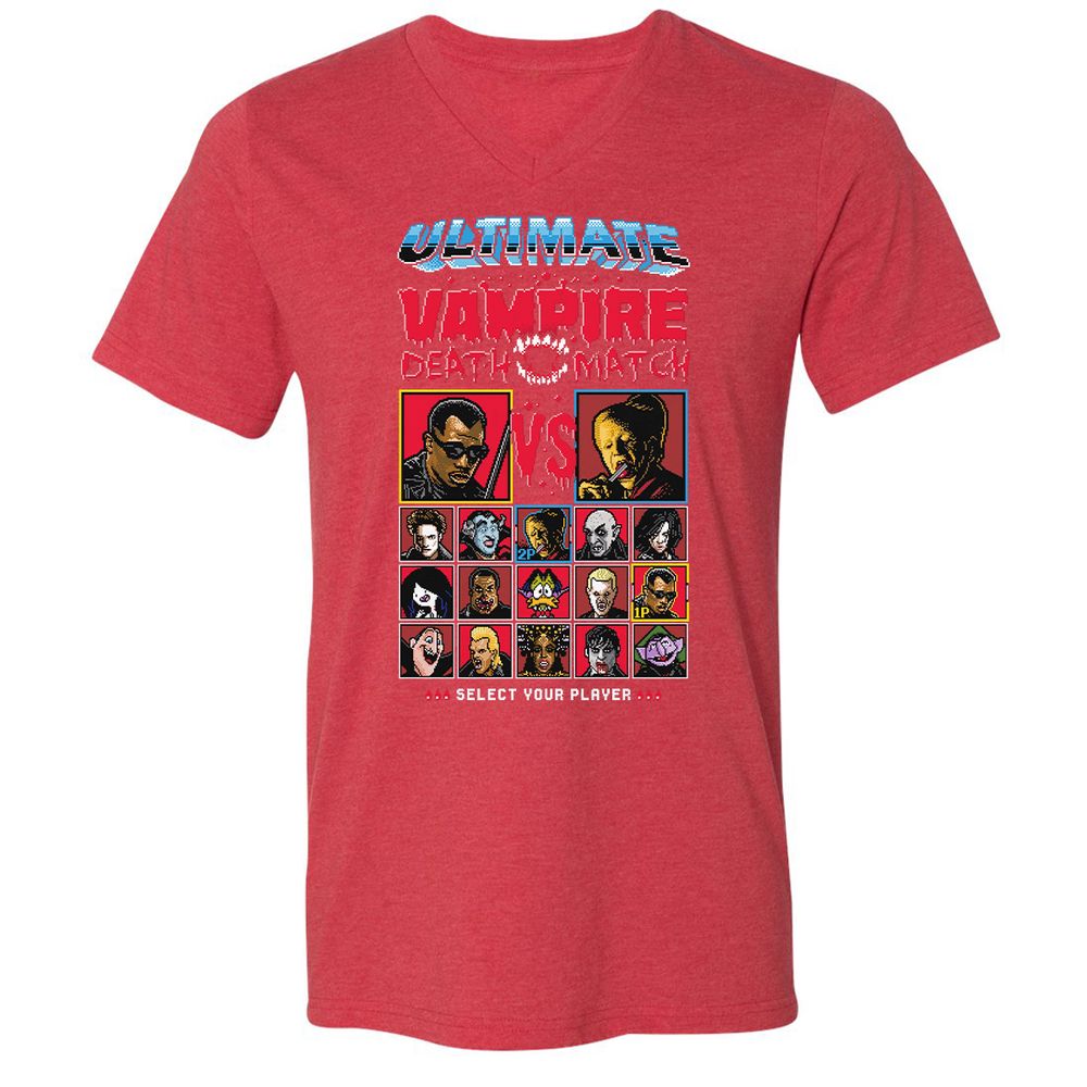 Unisex V-Neck T-Shirt - Z2EK996K - Heather Red - 16