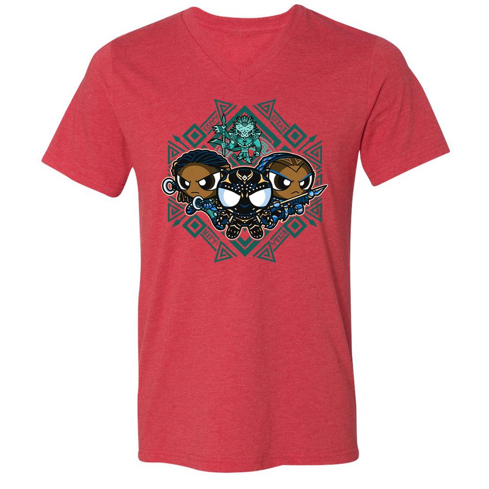 Unisex V-Neck T-Shirt - FB2L4H9X - Heather Red - 16