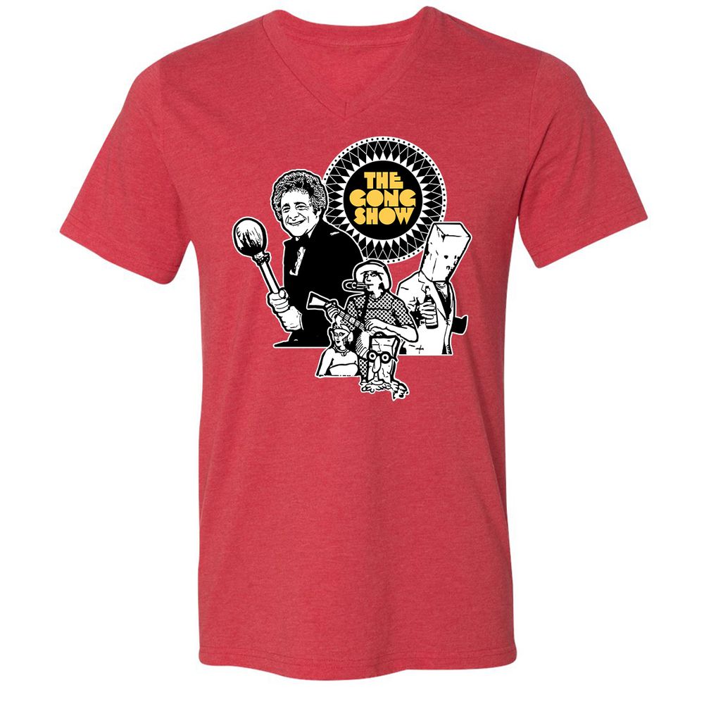 Unisex V-Neck T-Shirt - 5MAGVYSR - Heather Red - 16