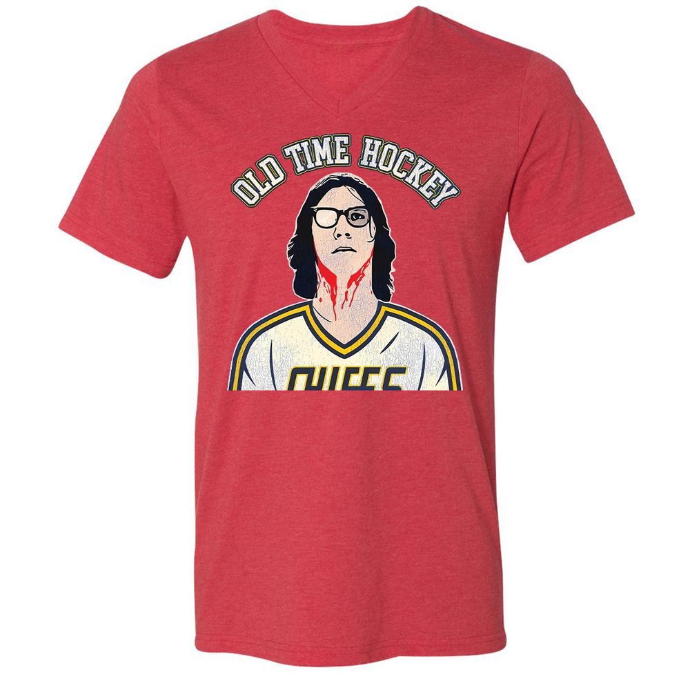 Unisex V-Neck T-Shirt - Y2W9GMUV - Heather Red - 16