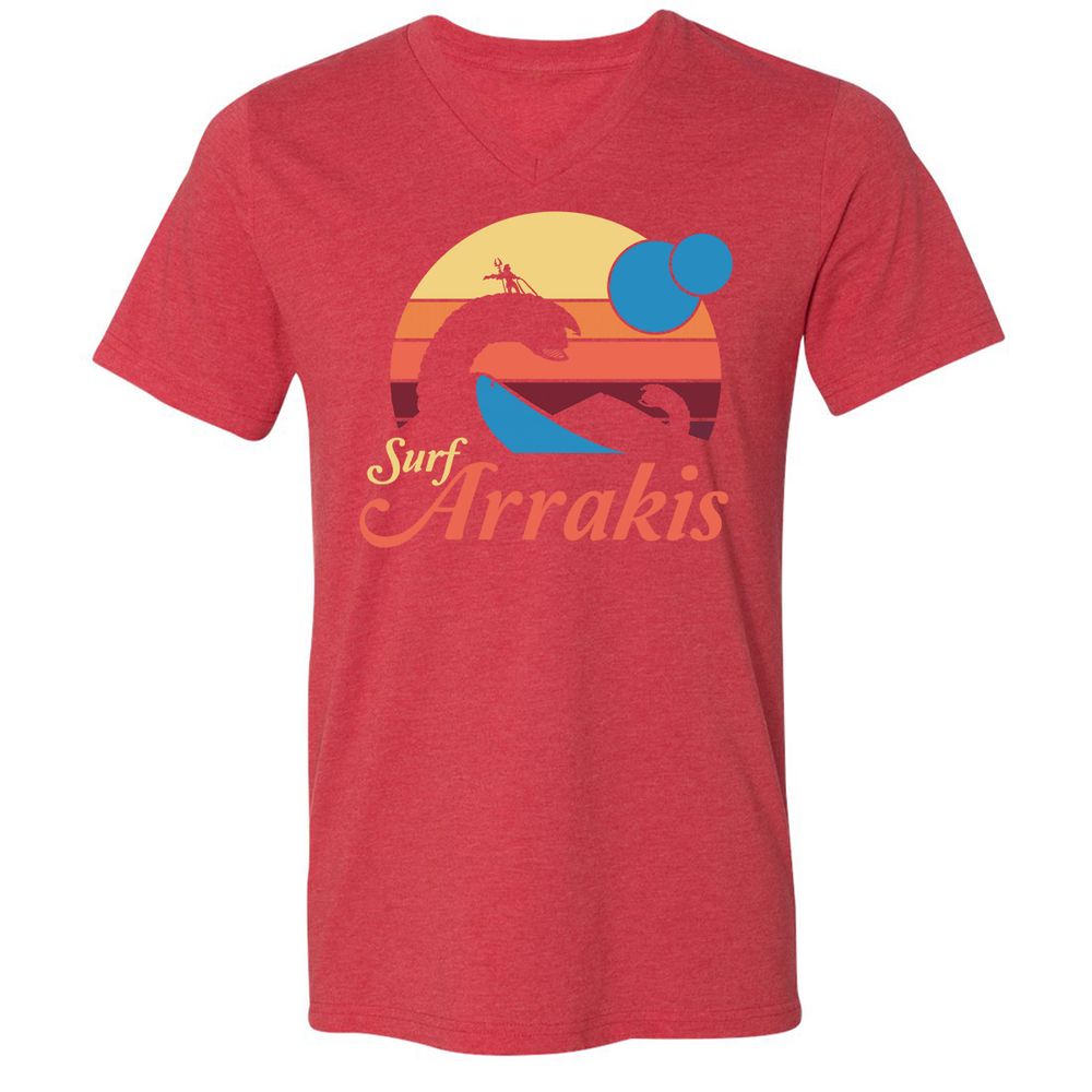 Unisex V-Neck T-Shirt - CBK8395W - Heather Red - 16