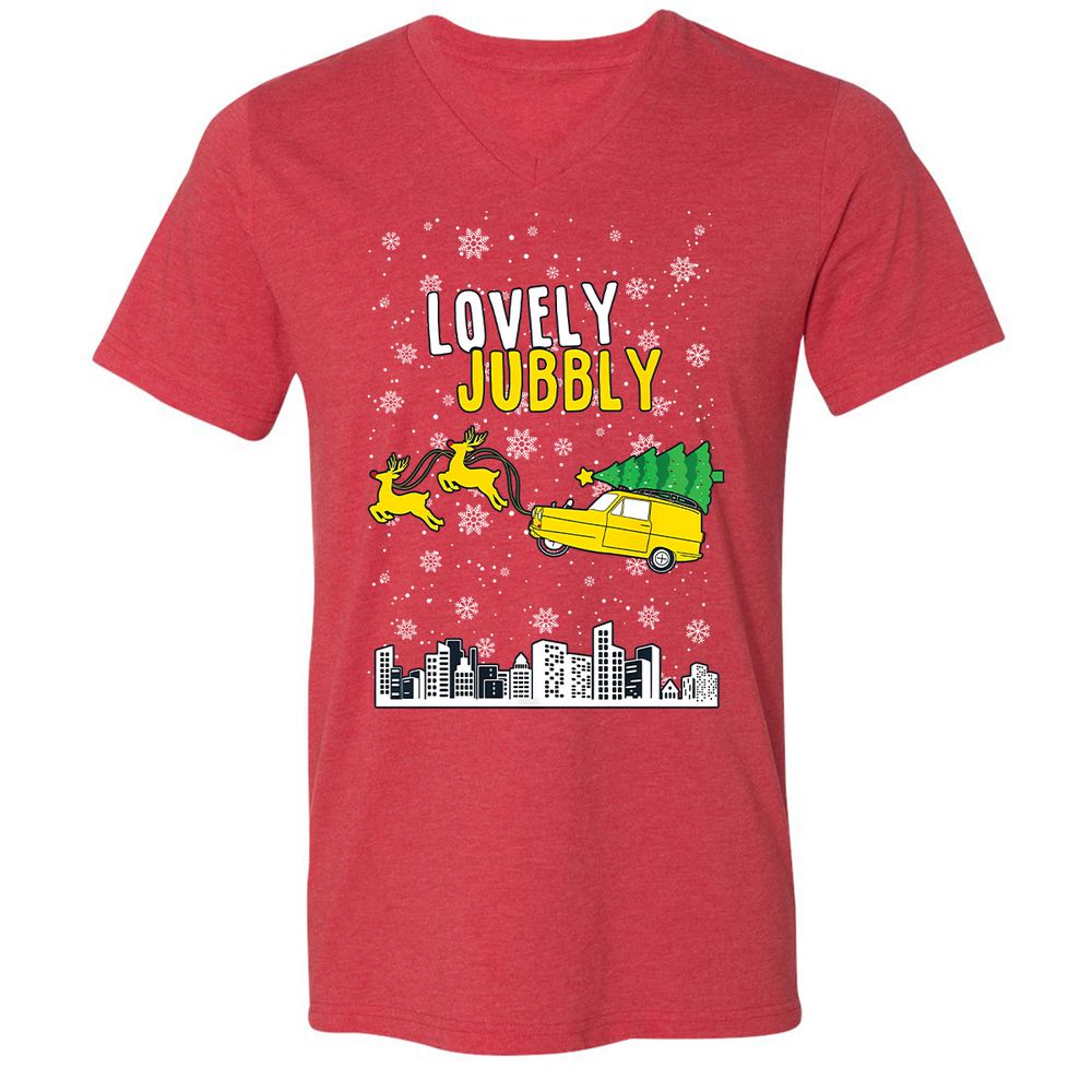 Unisex V-Neck T-Shirt - KV2KPCXC - Heather Red - 16