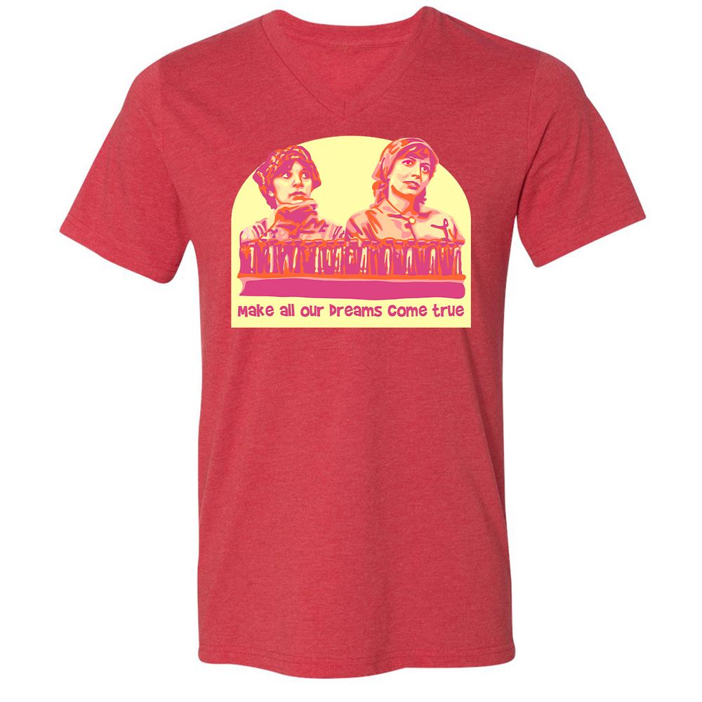 Unisex V-Neck T-Shirt - 3KA91UEZ - Heather Red - 16