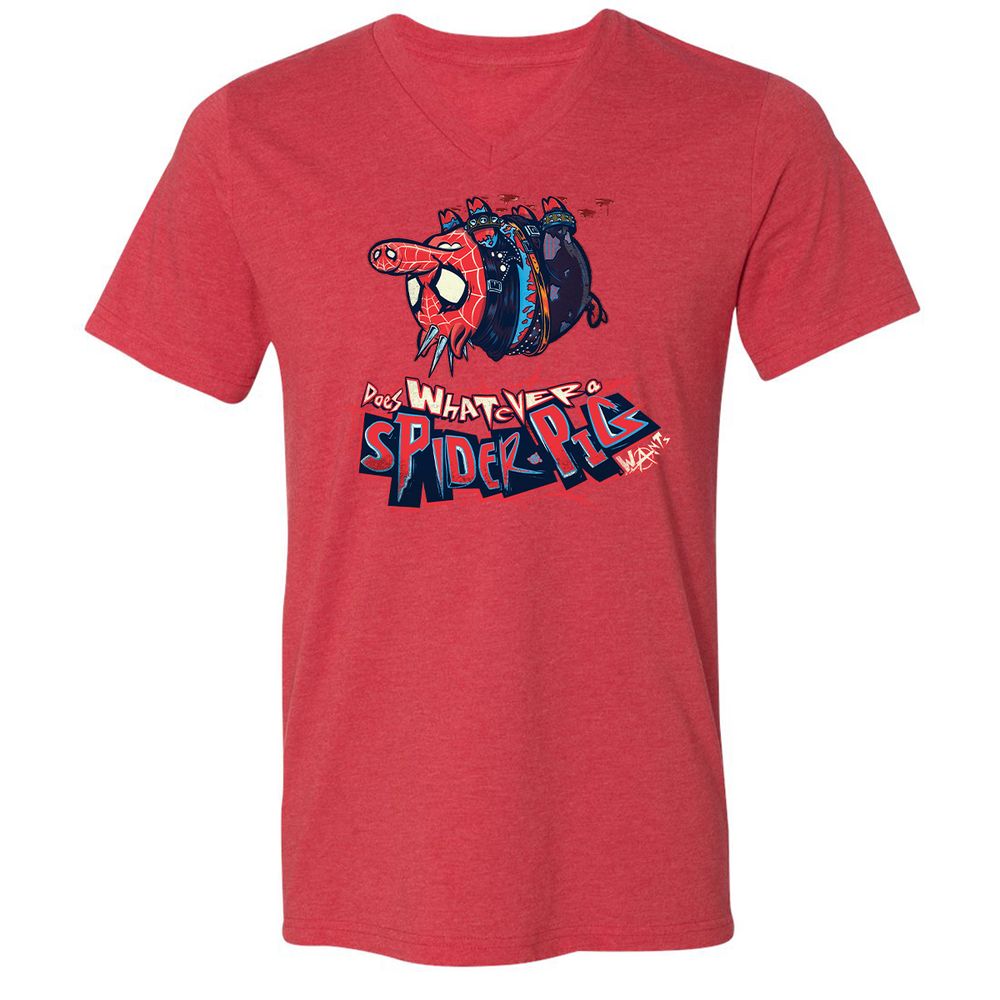 Unisex V-Neck T-Shirt - 73335L24 - Heather Red - 16