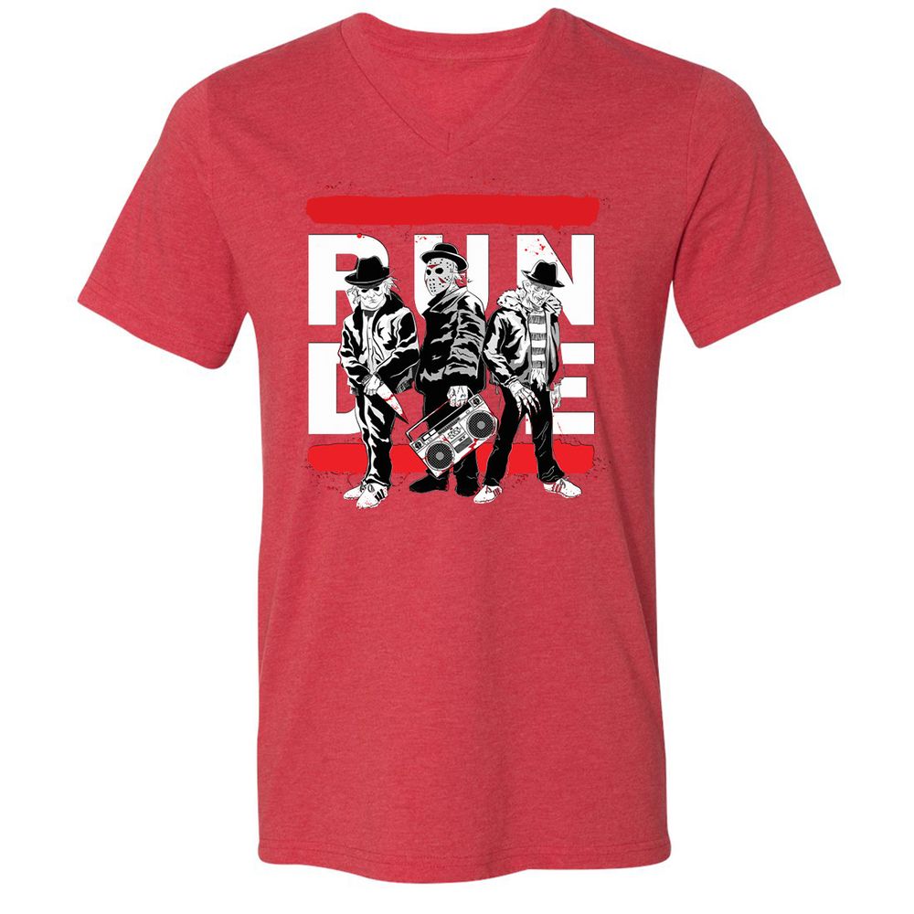 Unisex V-Neck T-Shirt - K5S81PRX - Heather Red - 16