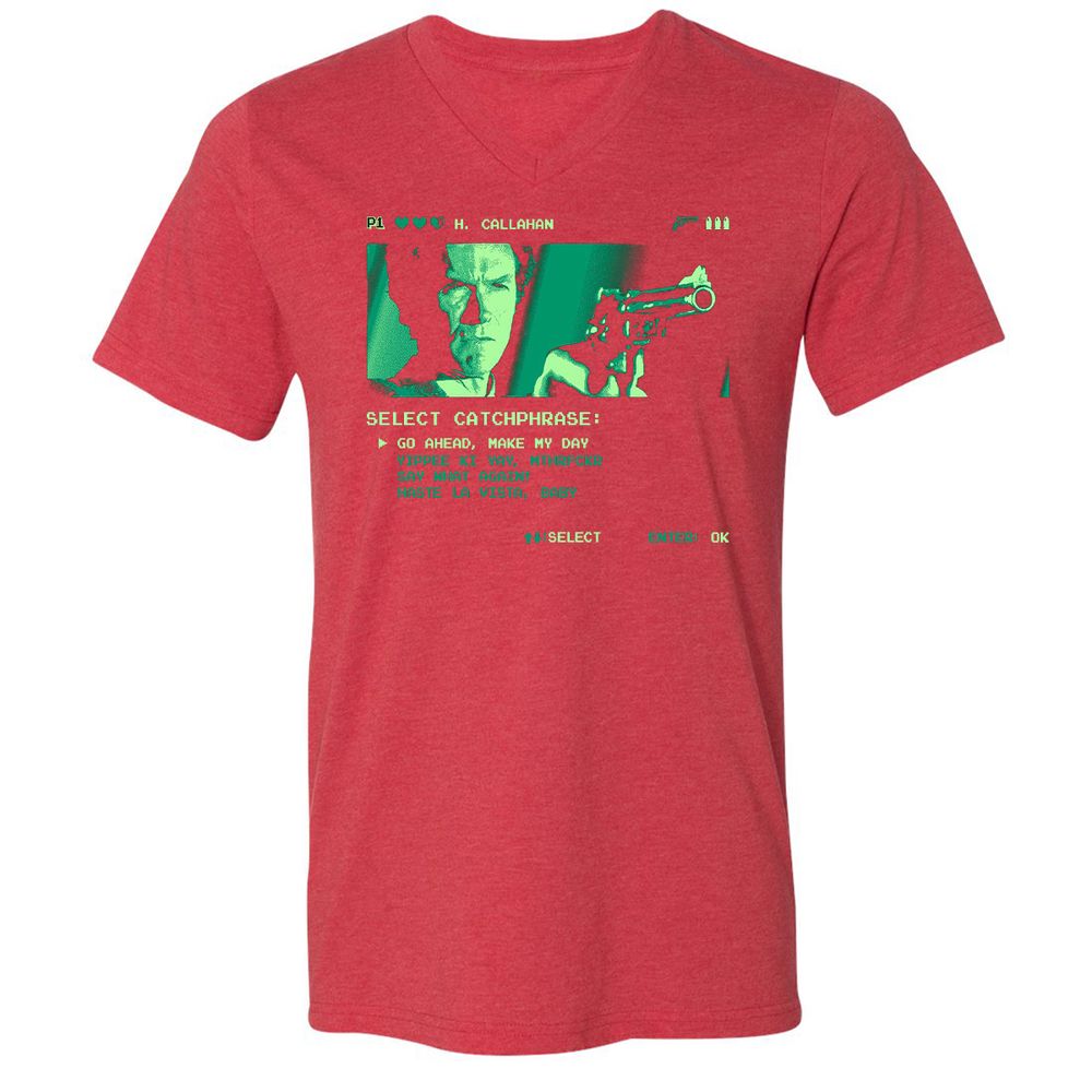 Unisex V-Neck T-Shirt - Z3Z1UNWH - Heather Red - 16