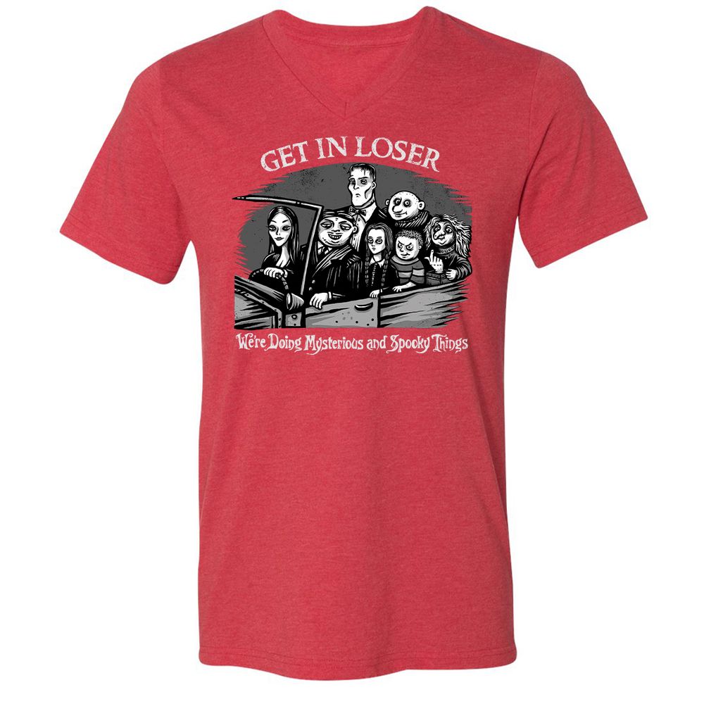 Unisex V-Neck T-Shirt - PXN9VXGB - Heather Red - 16