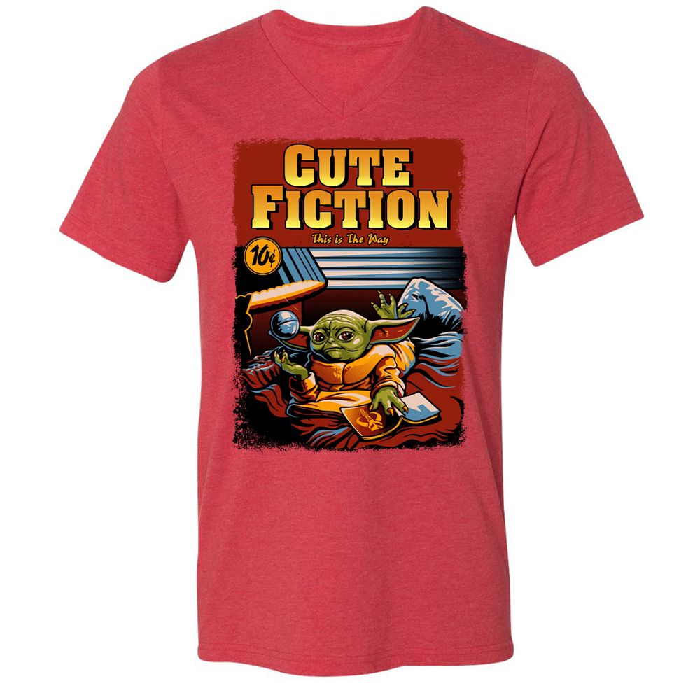 Unisex V-Neck T-Shirt - S9DZZQWZ - Heather Red - 16