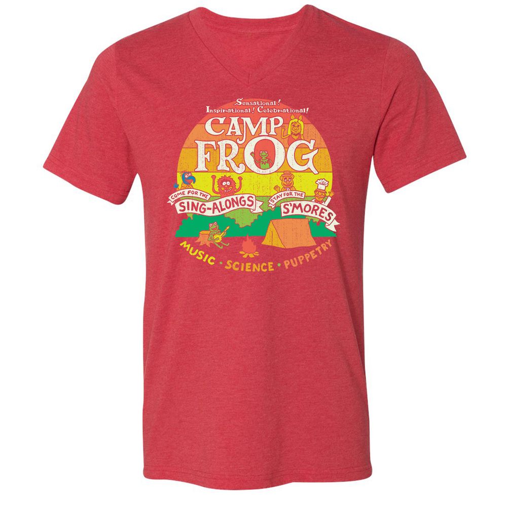 Unisex V-Neck T-Shirt - VRPUWMZB - Heather Red - 16