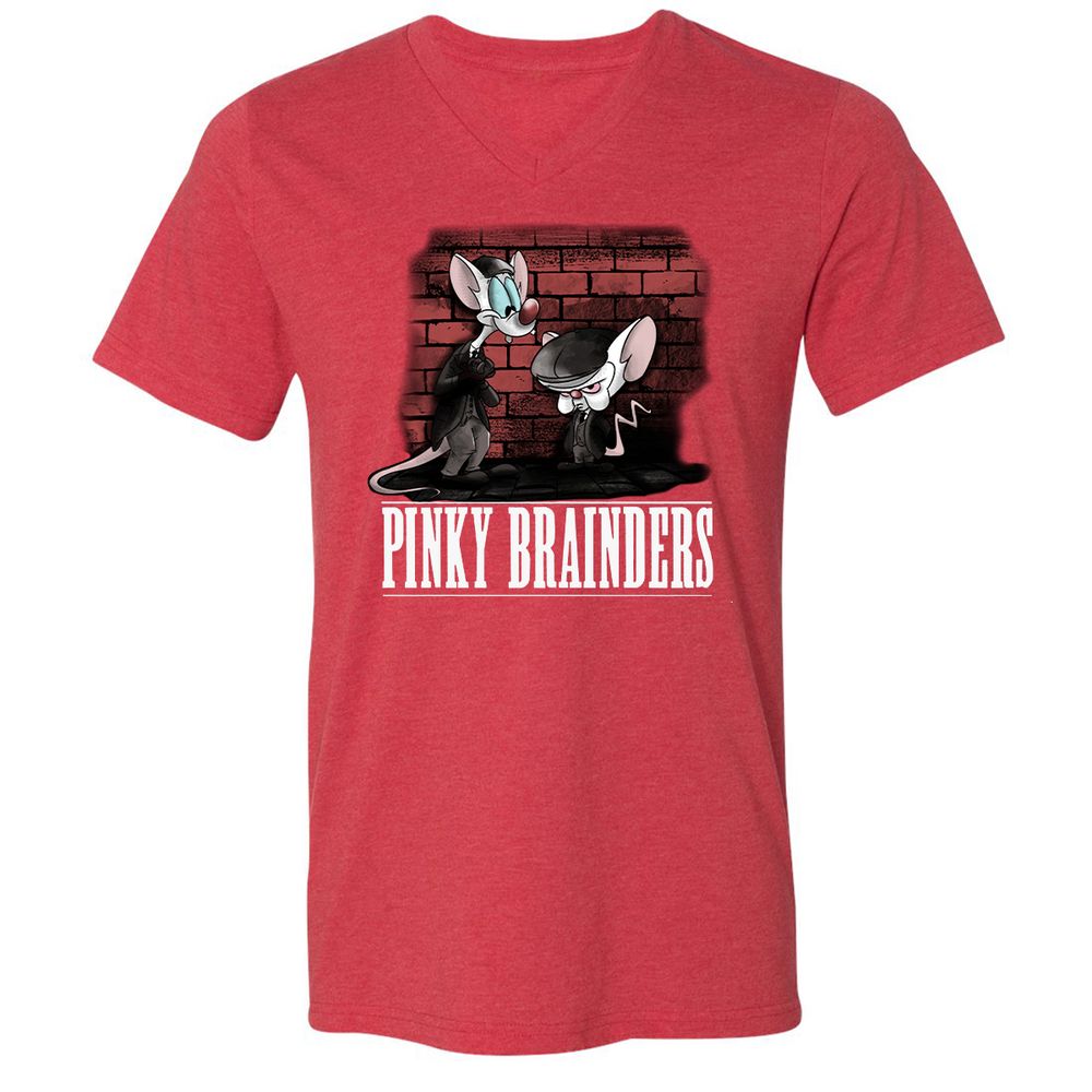 Unisex V-Neck T-Shirt - 8X8QRLFP - Heather Red - 16