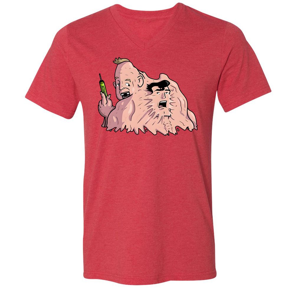 Unisex V-Neck T-Shirt - BWT93PJJ - Heather Red - 16