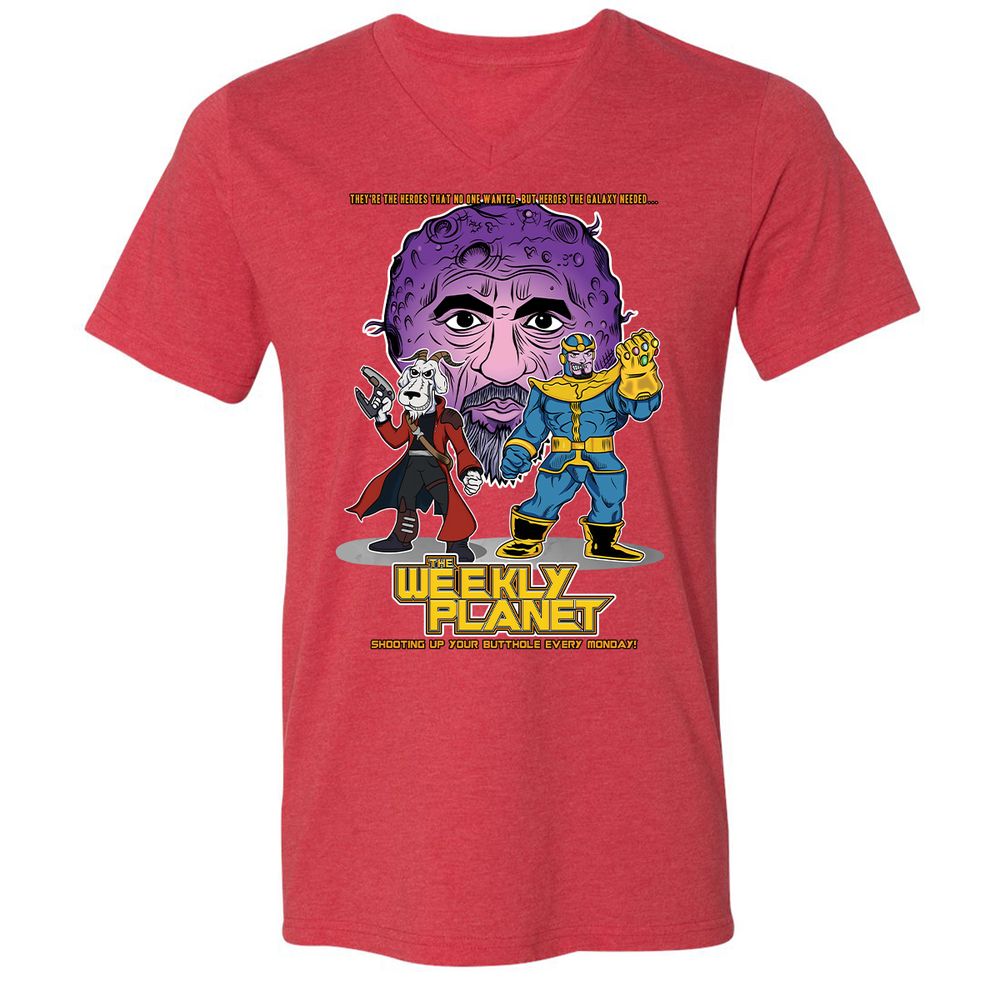 Unisex V-Neck T-Shirt - EJ983W2B - Heather Red - 16