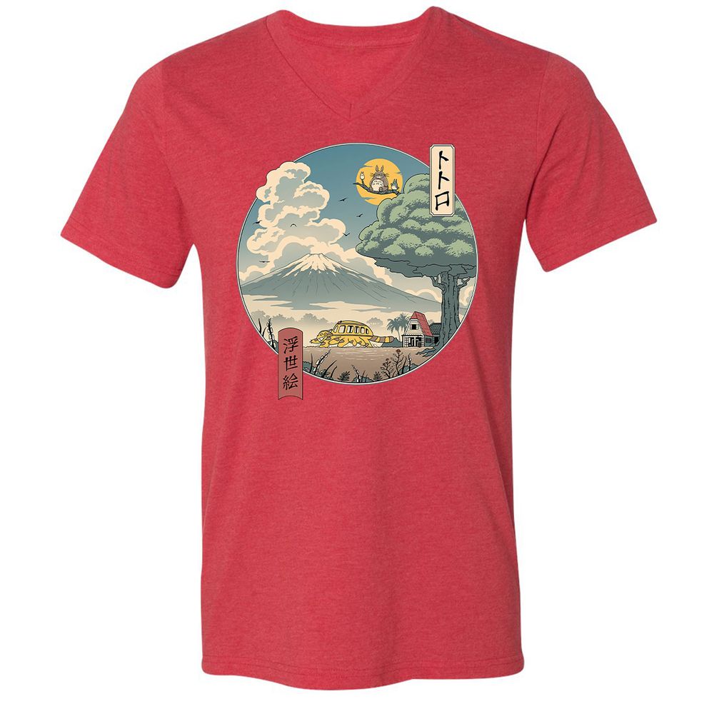 Unisex V-Neck T-Shirt - PYPC6PSB - Heather Red - 16