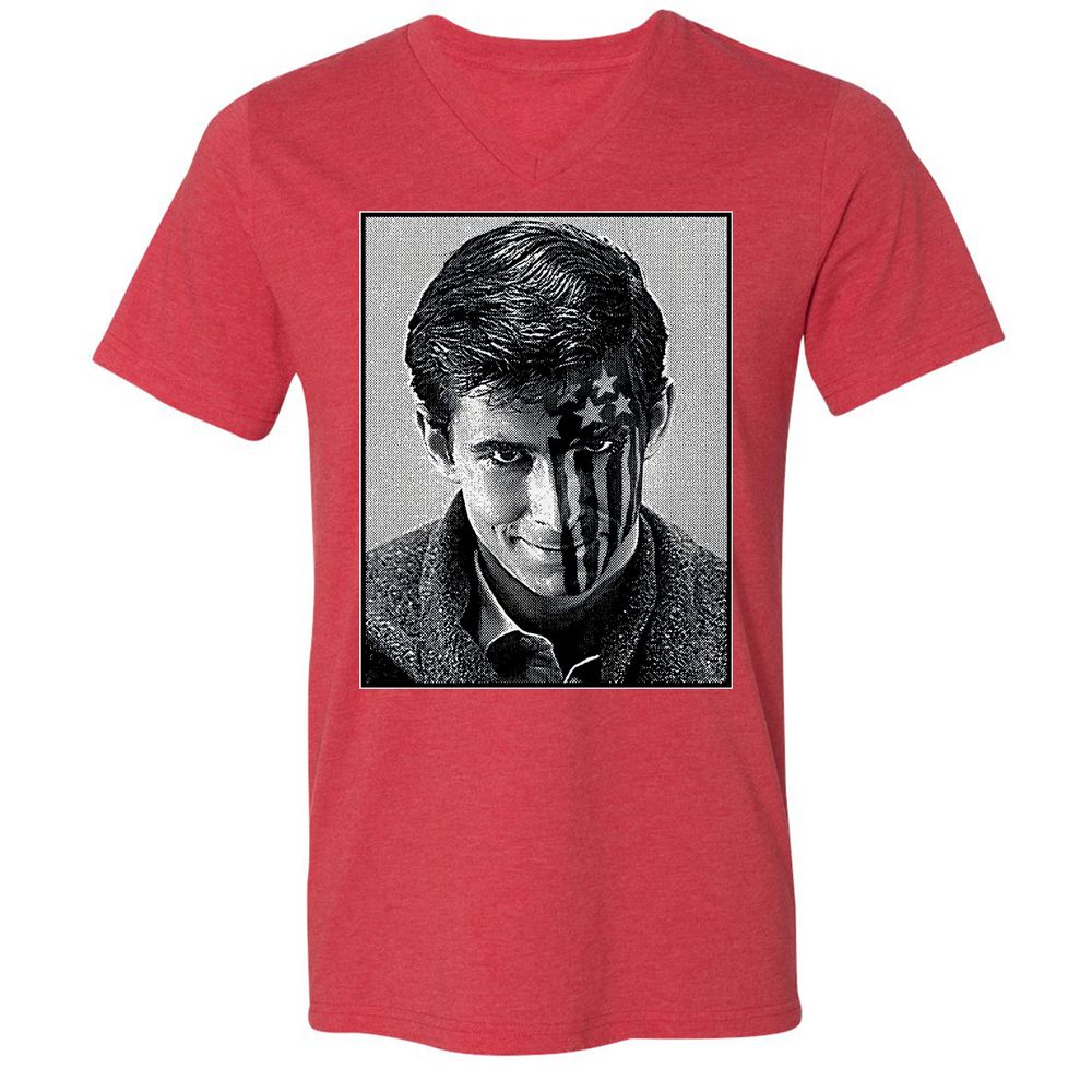 Unisex V-Neck T-Shirt - 3LGJZ4EC - Heather Red - 16