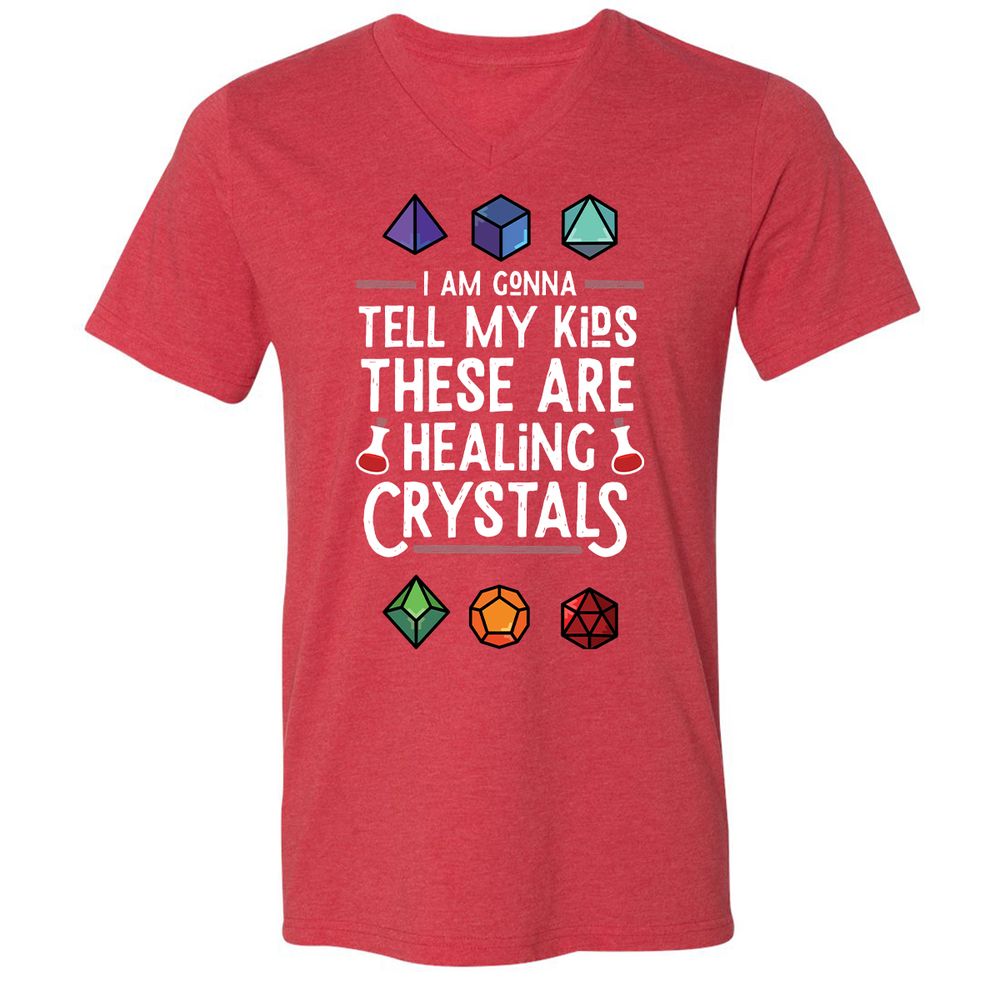 Unisex V-Neck T-Shirt - GS5M3SJN - Heather Red - 16