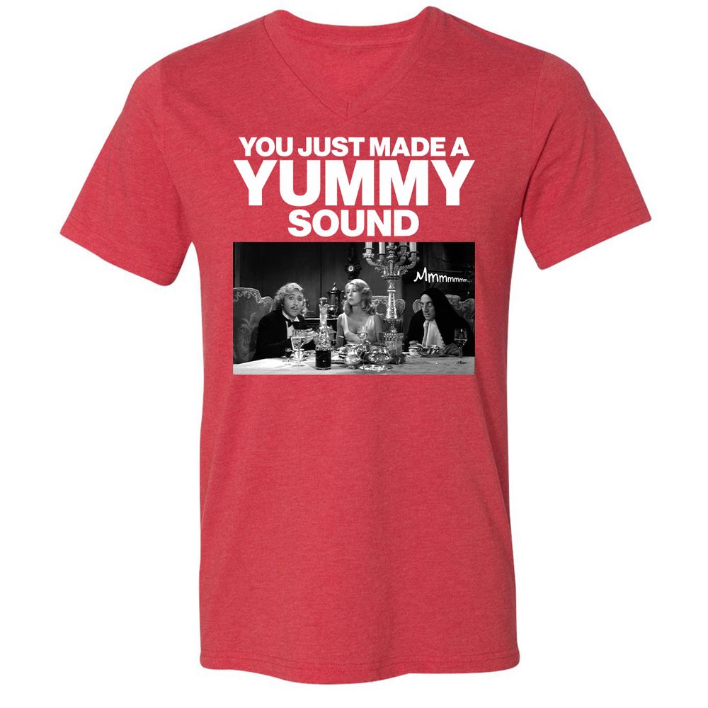 Unisex V-Neck T-Shirt - KBRFFSBV - Heather Red - 16