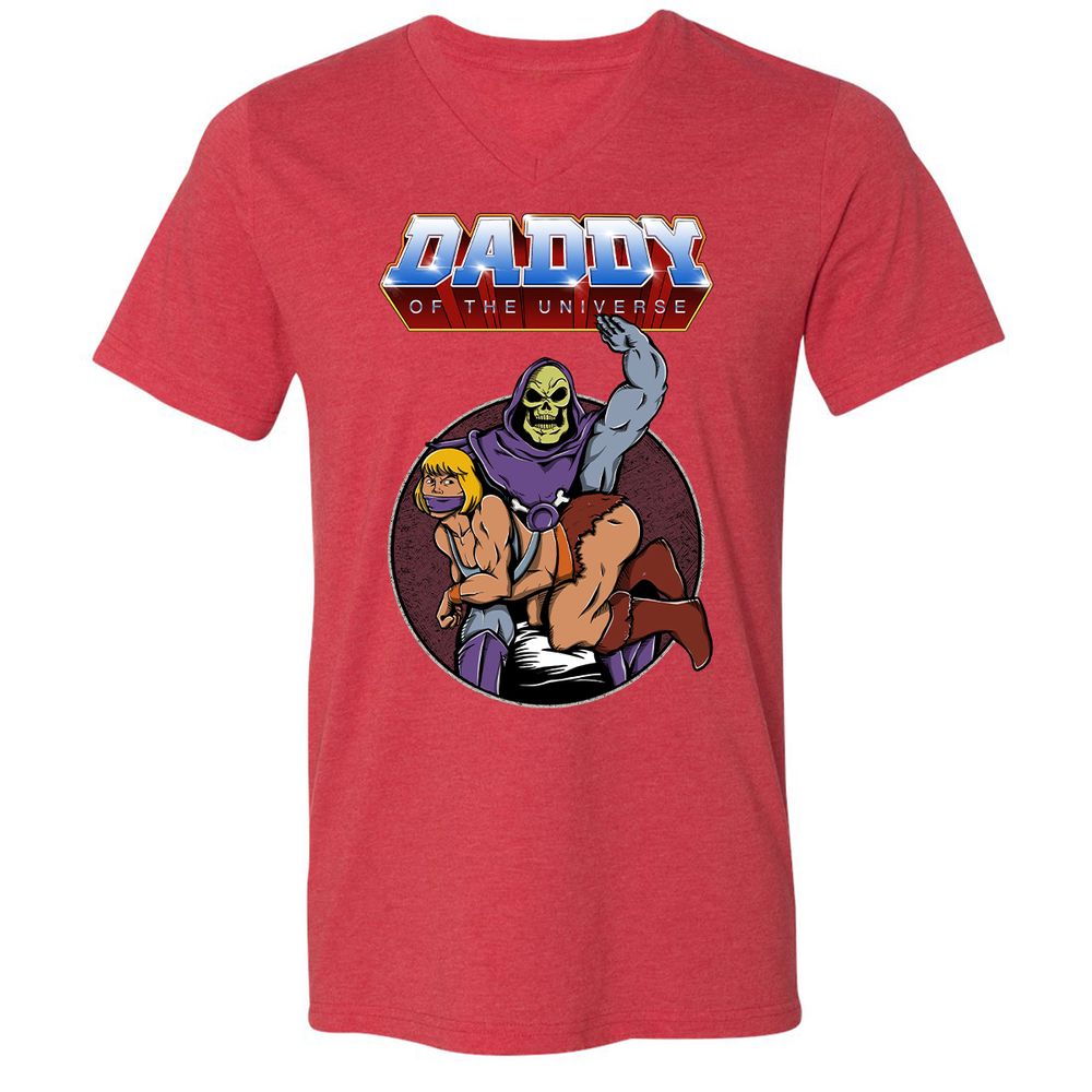 Unisex V-Neck T-Shirt - THDVCD5H - Heather Red - 16