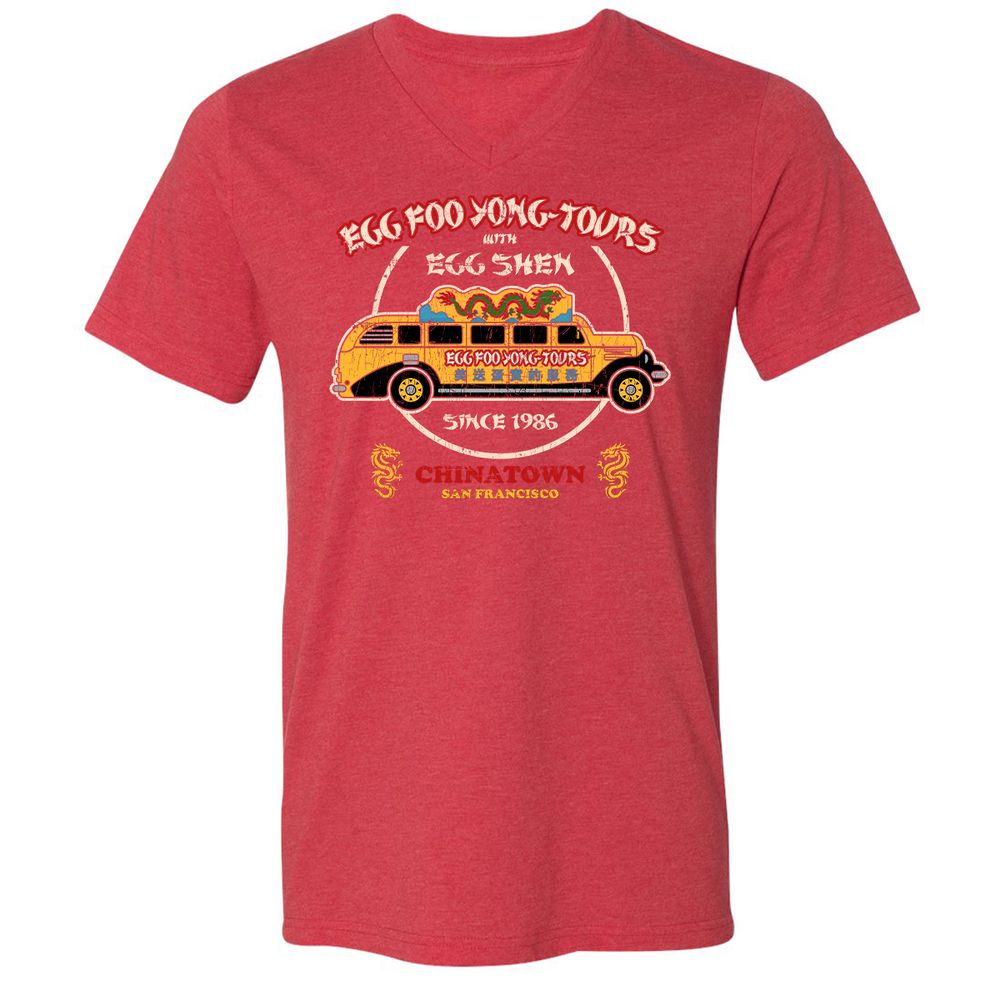 Unisex V-Neck T-Shirt - RTMN27JB - Heather Red - 16