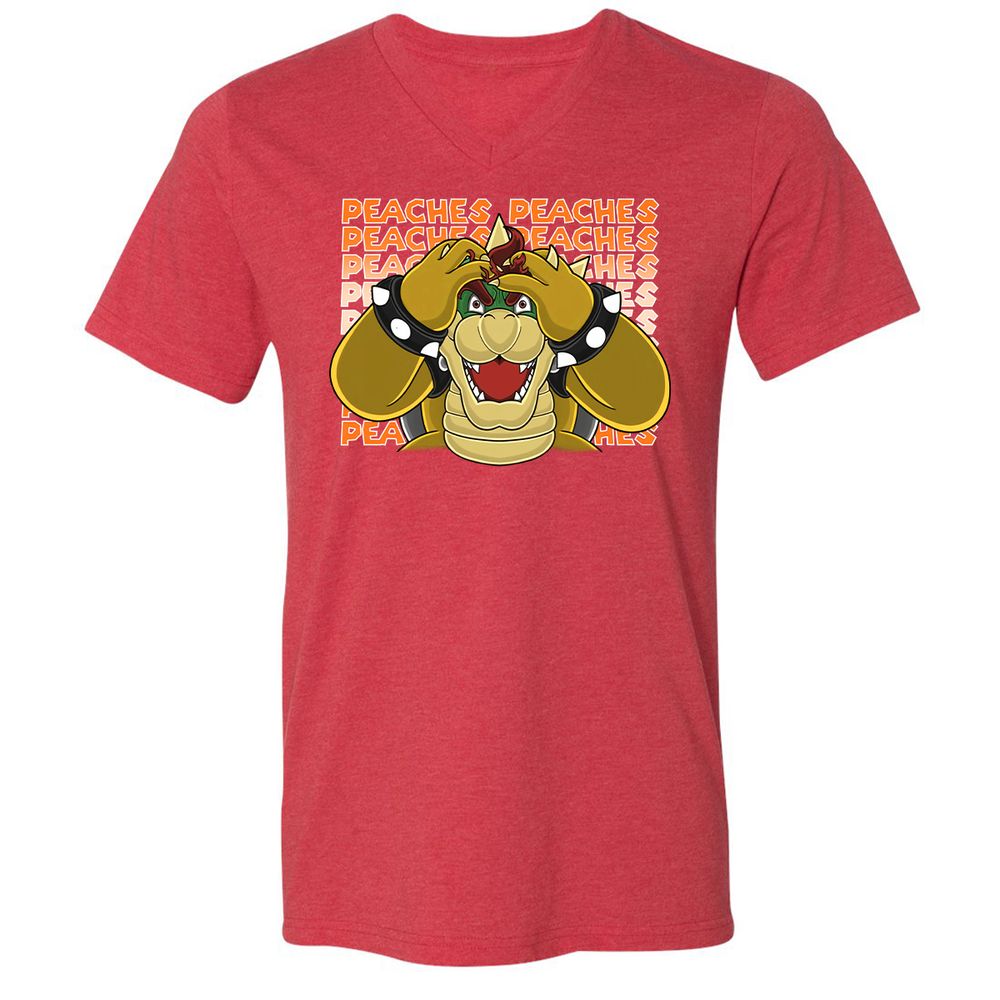 Unisex V-Neck T-Shirt - 192EKZG8 - Heather Red - 16