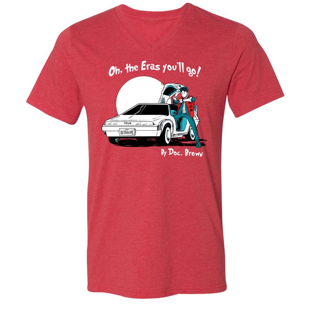 Unisex V-Neck T-Shirt - HL316JCV - Heather Red - 16