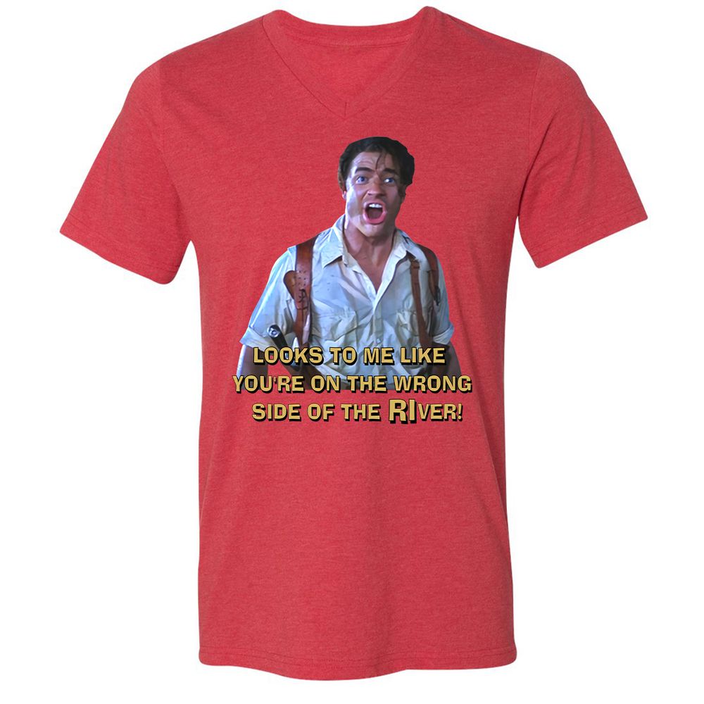 Unisex V-Neck T-Shirt - K8MCTVEW - Heather Red - 16