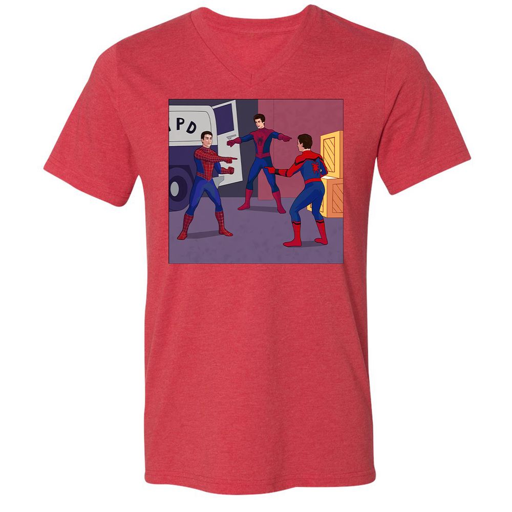 Unisex V-Neck T-Shirt - 368SVHP9 - Heather Red - 16