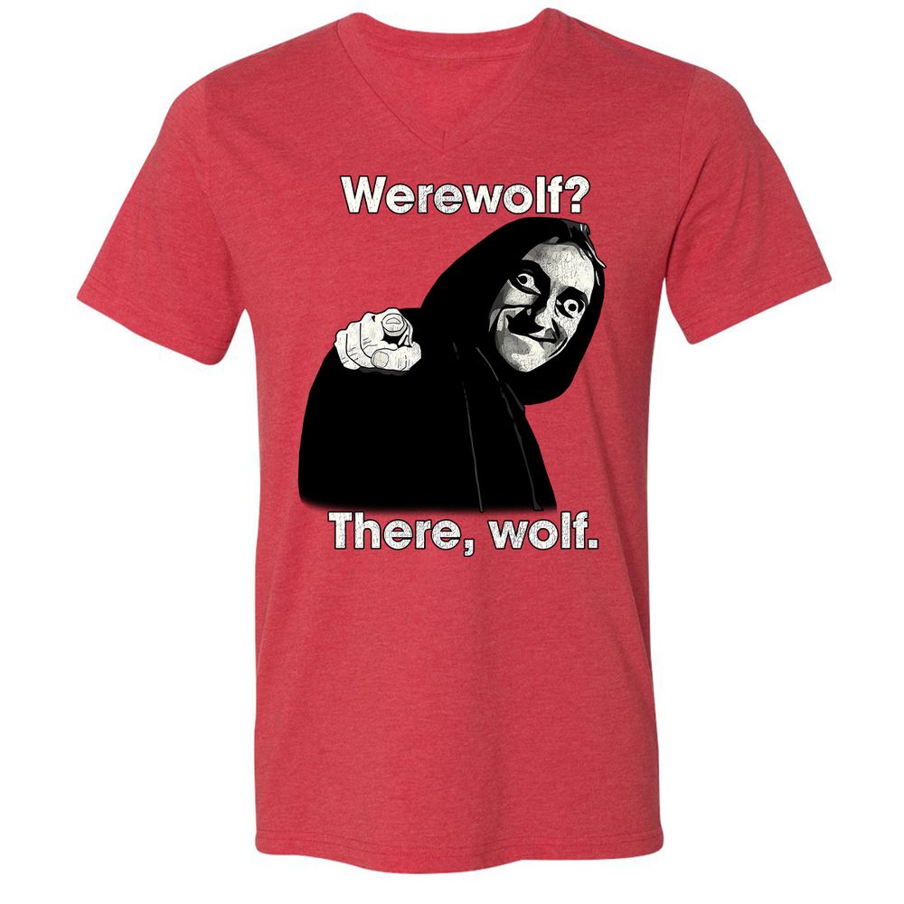 Unisex V-Neck T-Shirt - XG3TZREL - Heather Red - 16