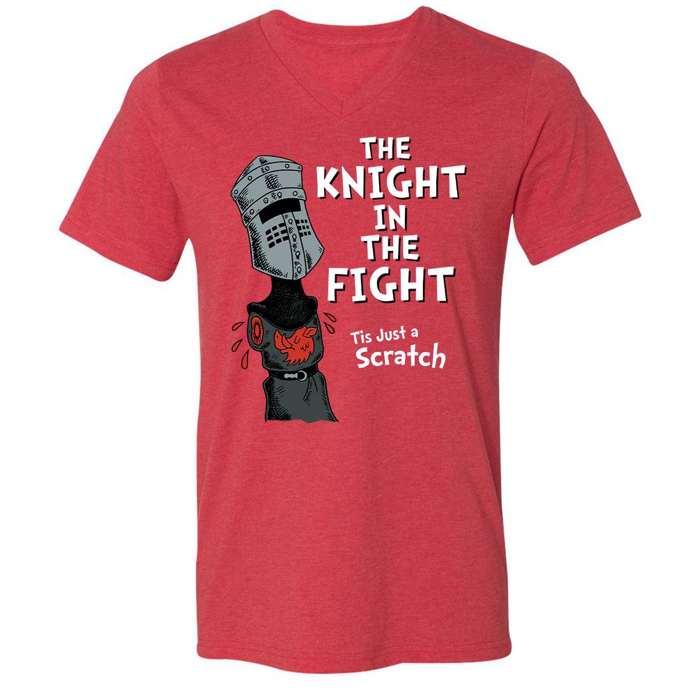 Unisex V-Neck T-Shirt - R5Z74CAH - Heather Red - 16