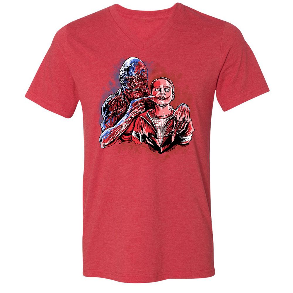 Unisex V-Neck T-Shirt - 7GS65VNT - Heather Red - 16