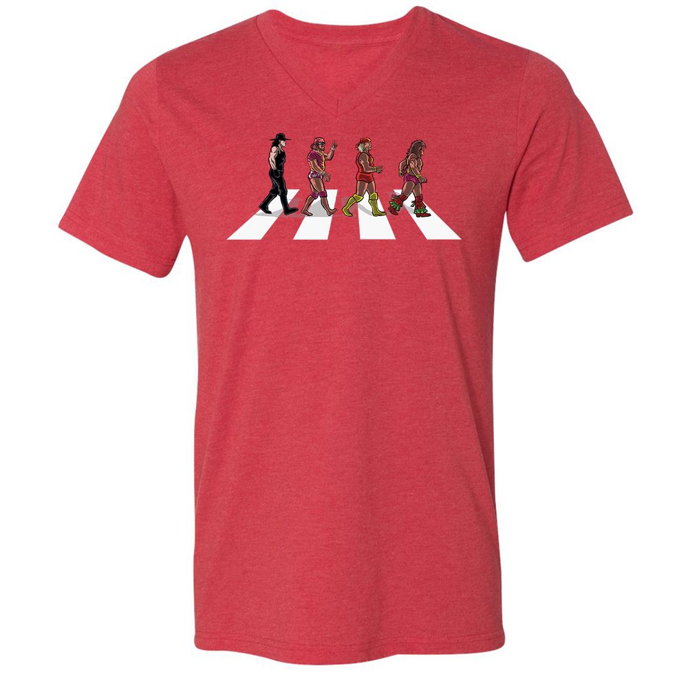 Unisex V-Neck T-Shirt - WER48311 - Heather Red - 16