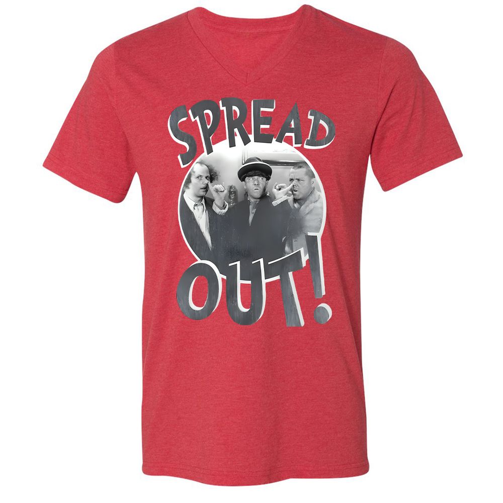 Unisex V-Neck T-Shirt - AN5QSR1Z - Heather Red - 16