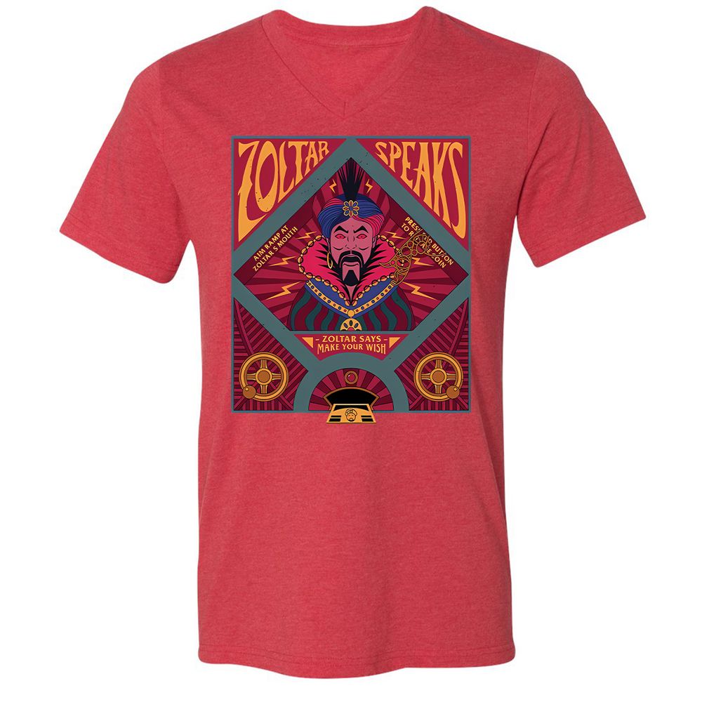 Unisex V-Neck T-Shirt - 6ZF713BD - Heather Red - 16