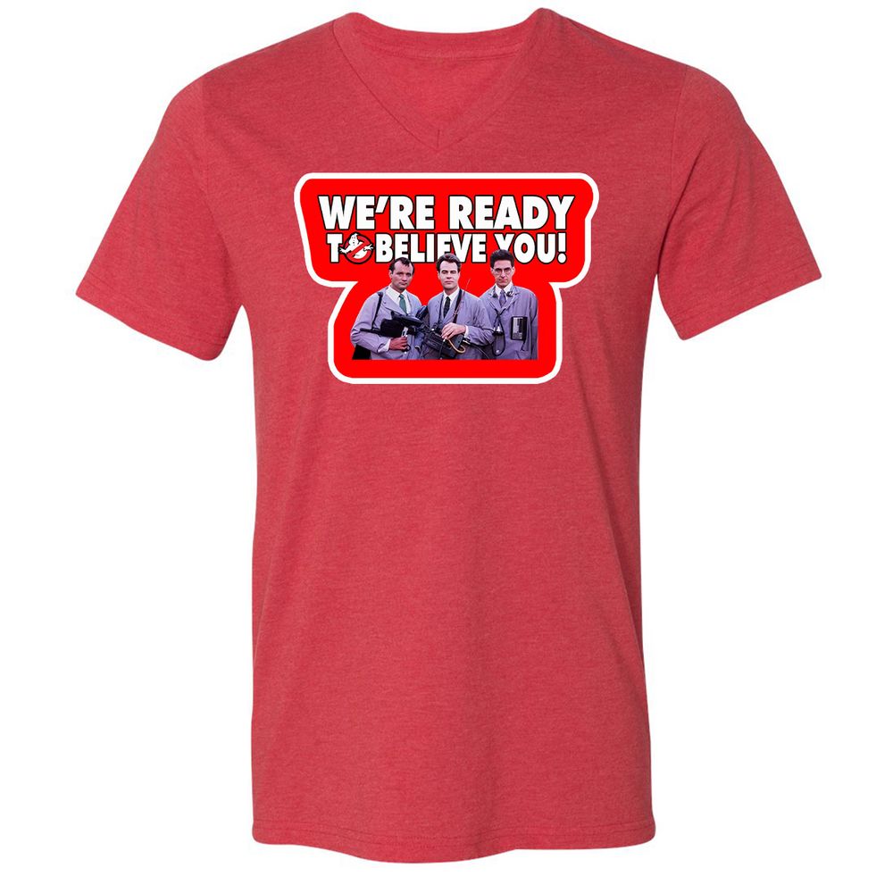 Unisex V-Neck T-Shirt - WM2KV58H - Heather Red - 16