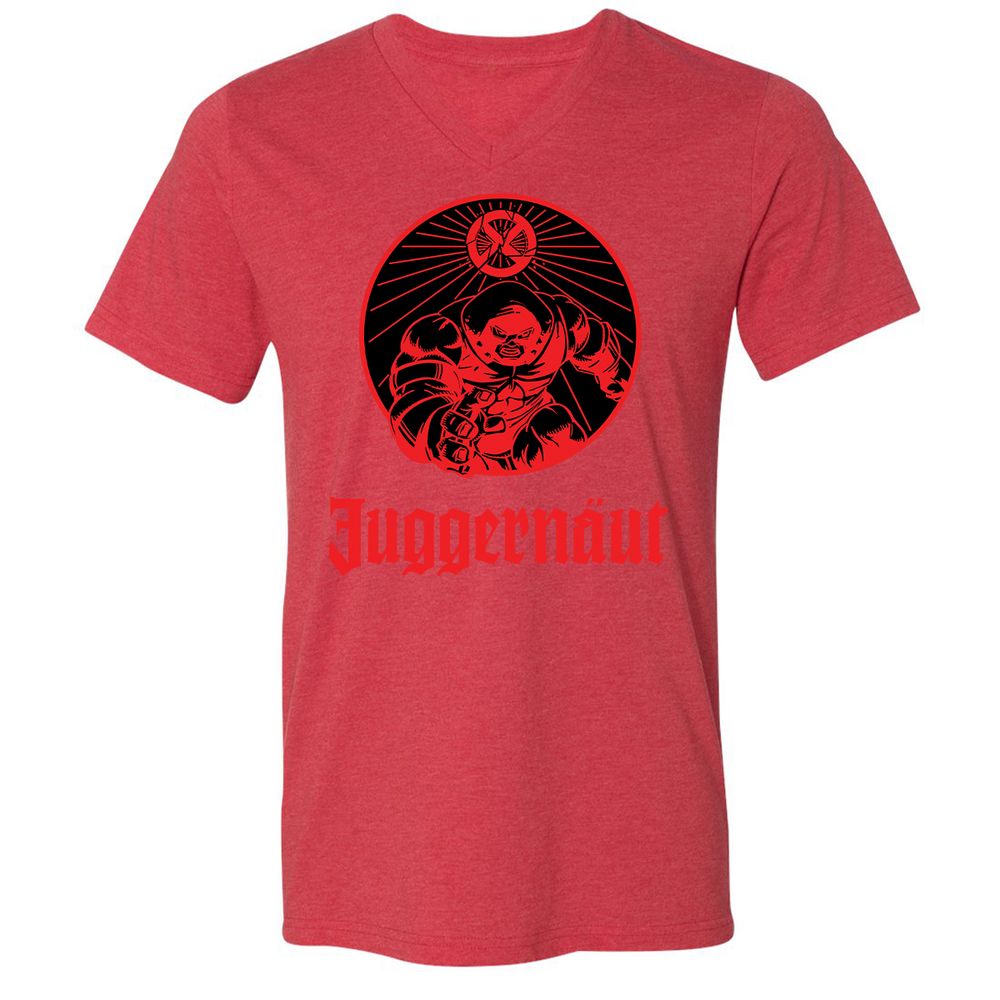 Unisex V-Neck T-Shirt - 73D56TAT - Heather Red - 16