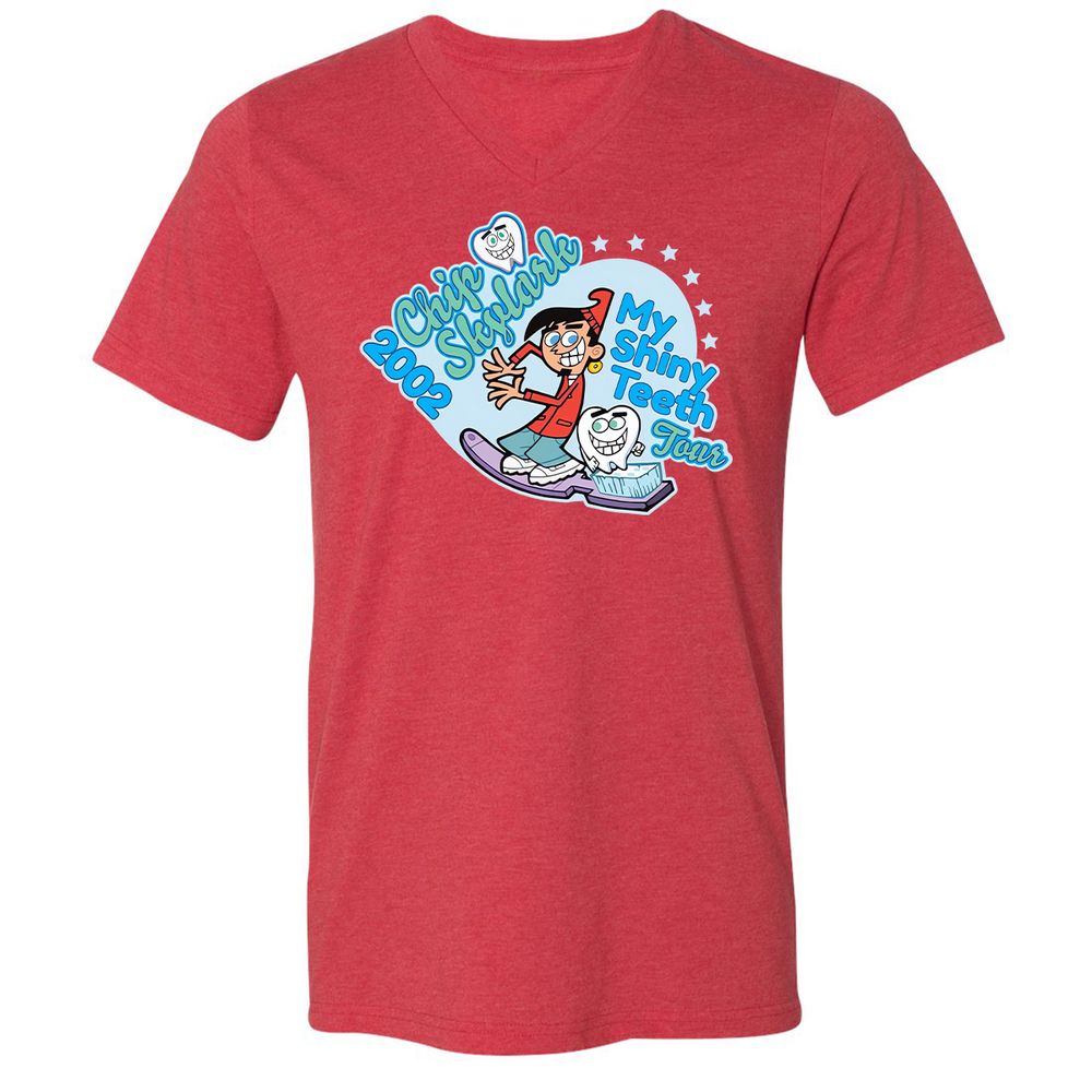 Unisex V-Neck T-Shirt - 5S9KFKLK - Heather Red - 16