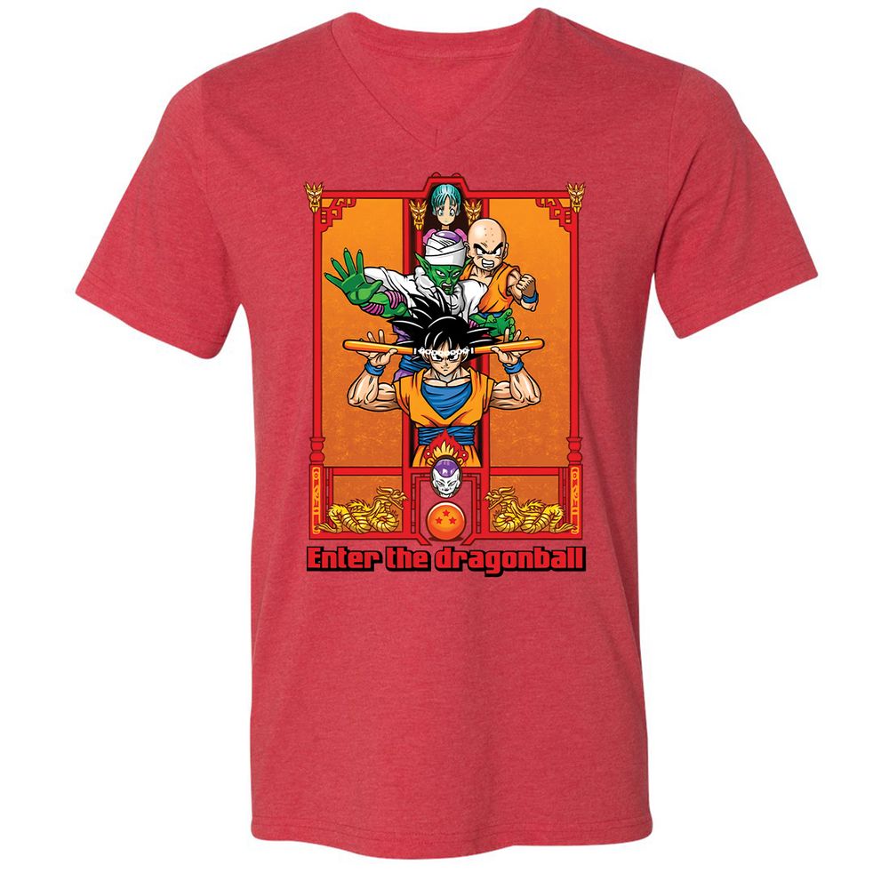 Unisex V-Neck T-Shirt - KVFW931P - Heather Red - 16