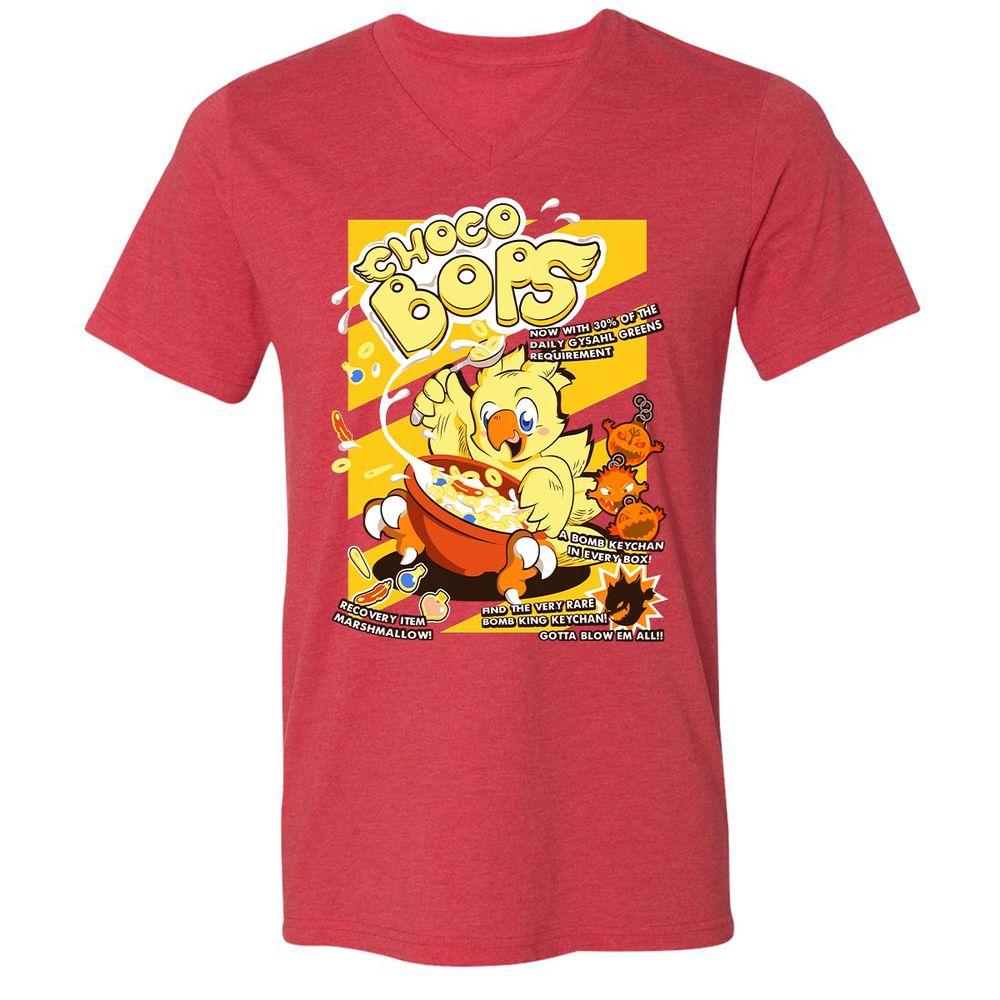 Unisex V-Neck T-Shirt - T949KV4V - Heather Red - 16