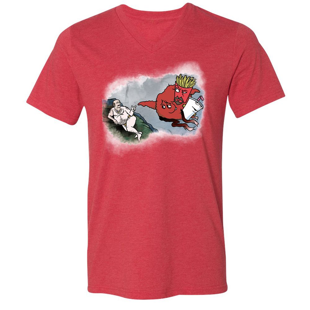 Unisex V-Neck T-Shirt - 96BVNCRV - Heather Red - 16