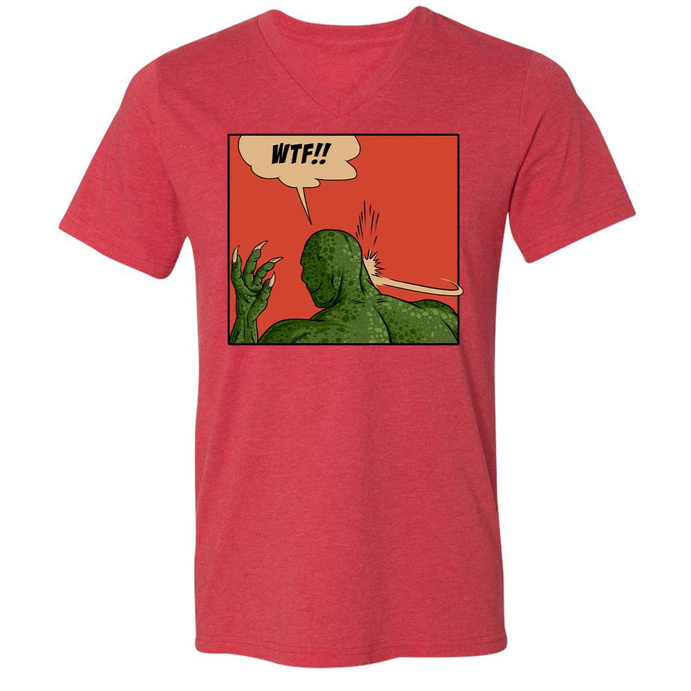 Unisex V-Neck T-Shirt - UXC267KC - Heather Red - 16