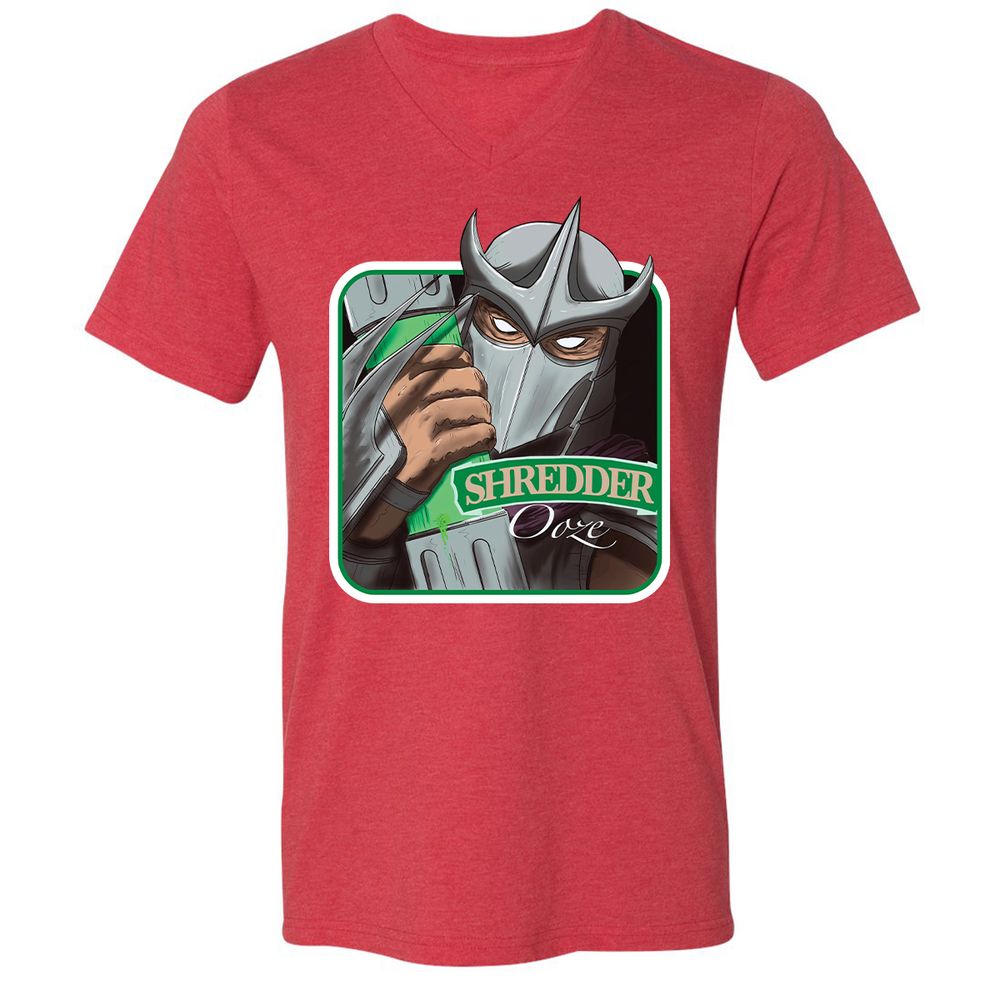 Unisex V-Neck T-Shirt - 45NWF4YQ - Heather Red - 16