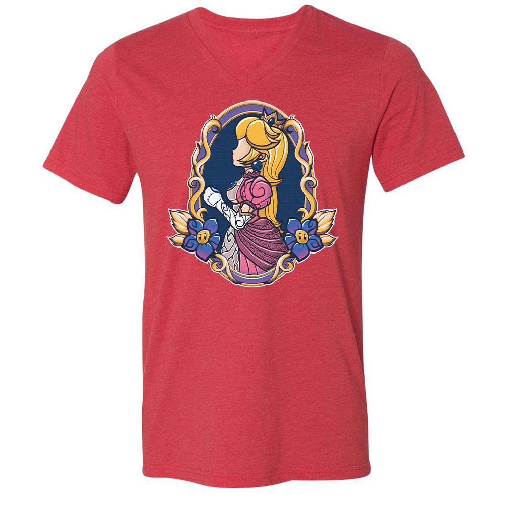 Unisex V-Neck T-Shirt - 82VMLP3Y - Heather Red - 16
