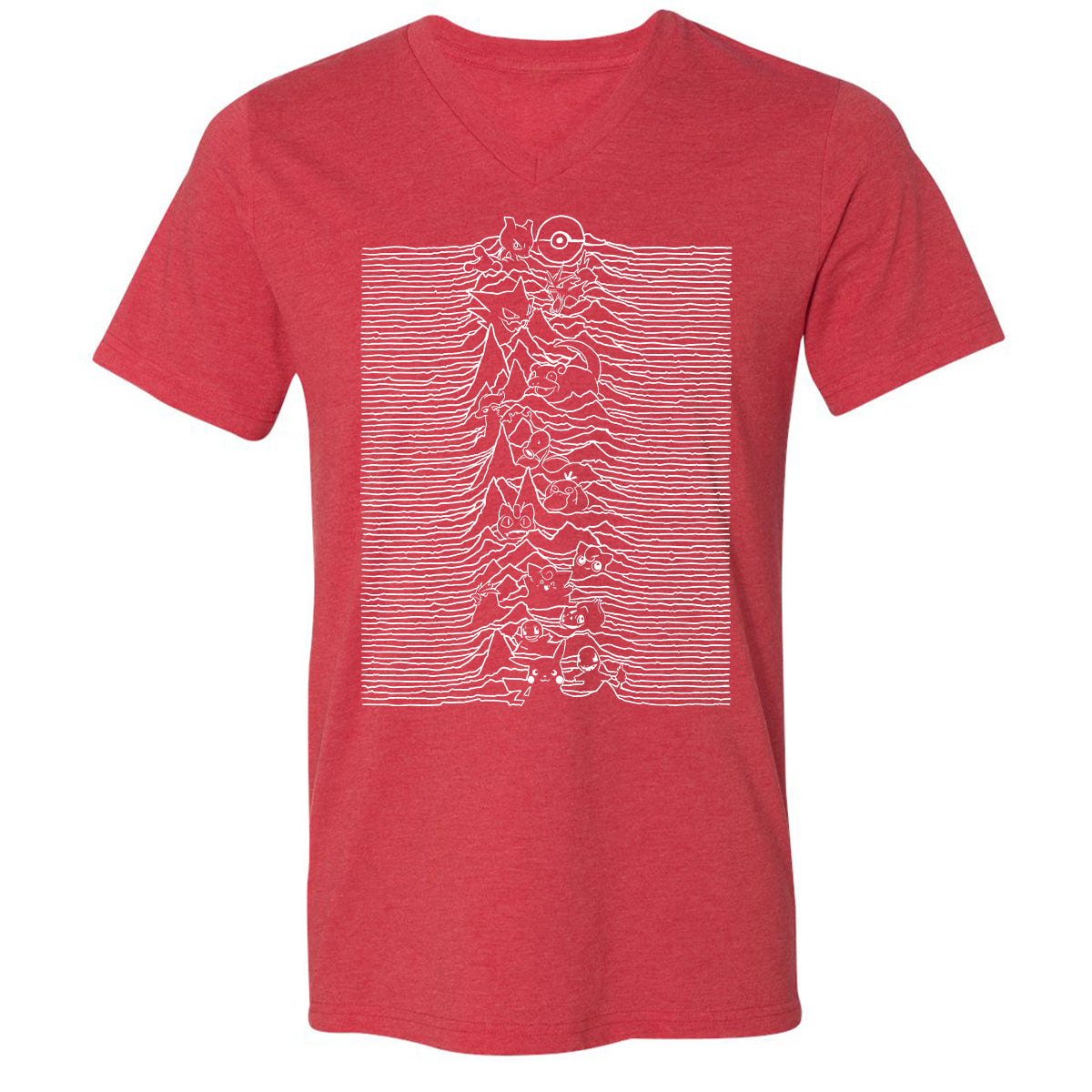 Unisex V-Neck T-Shirt - S5EW5E95 - Heather Red - 16
