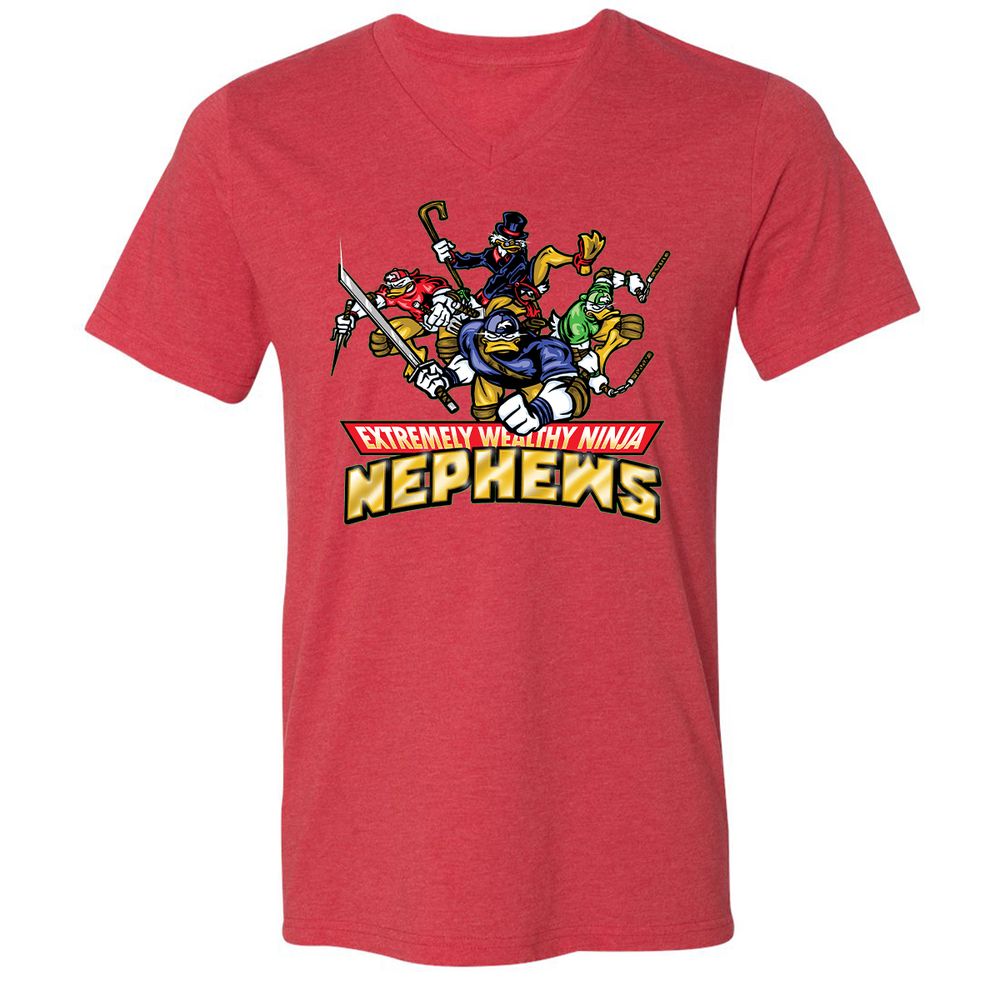 Unisex V-Neck T-Shirt - VZZY31PT - Heather Red - 16