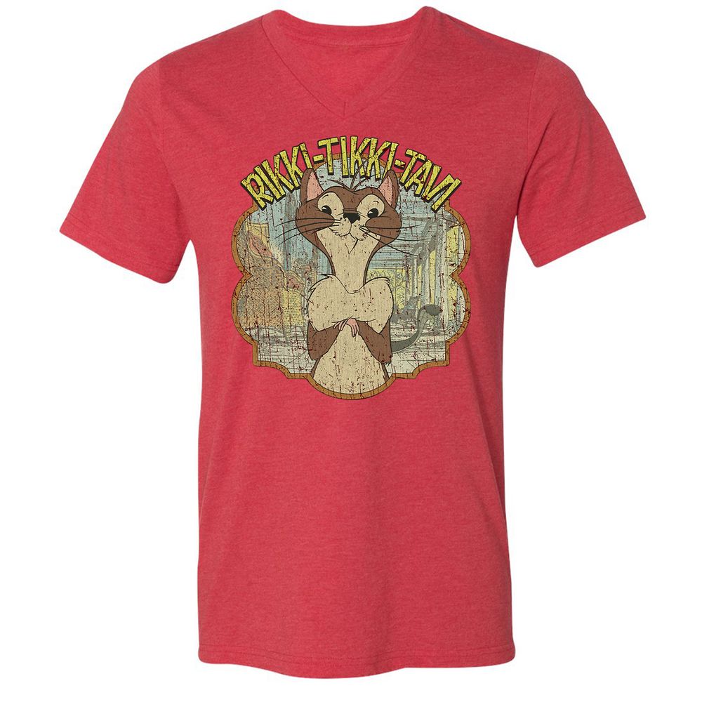 Unisex V-Neck T-Shirt - XW1WCGEK - Heather Red - 16