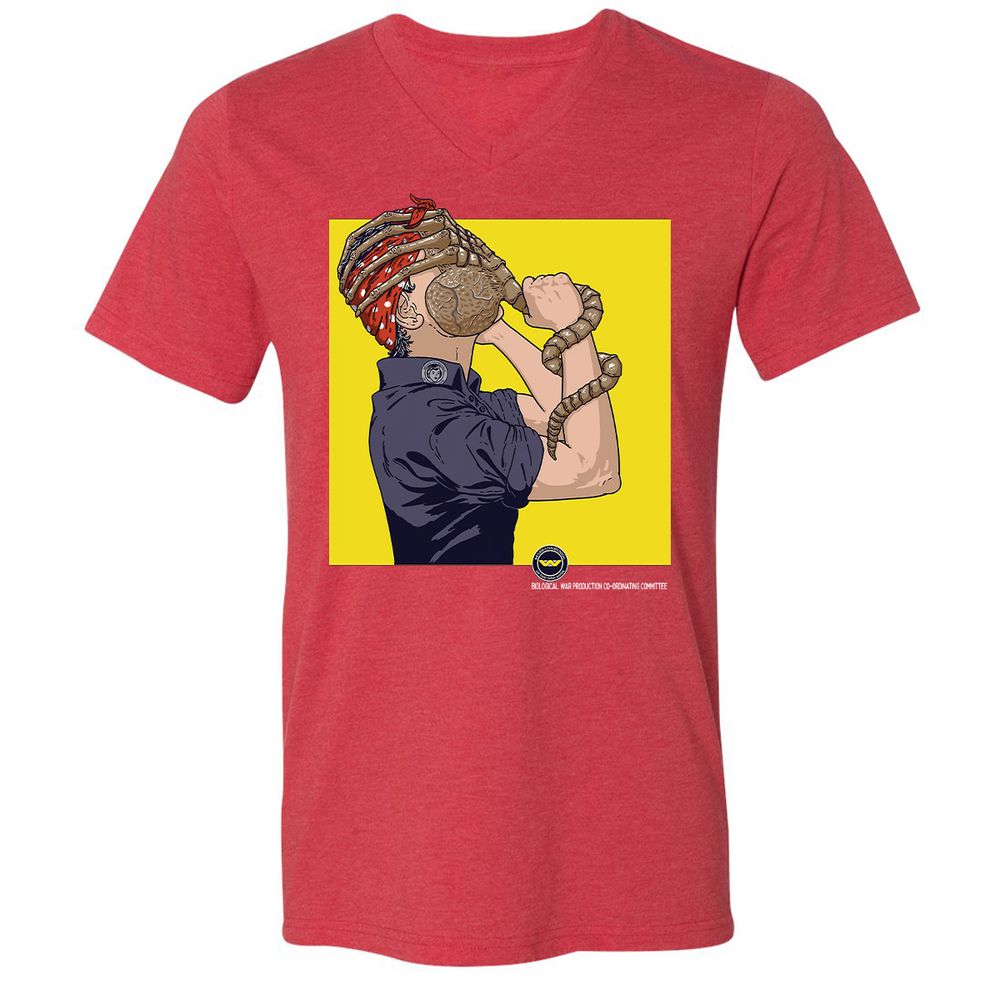 Unisex V-Neck T-Shirt - 2SHD2C9N - Heather Red - 16