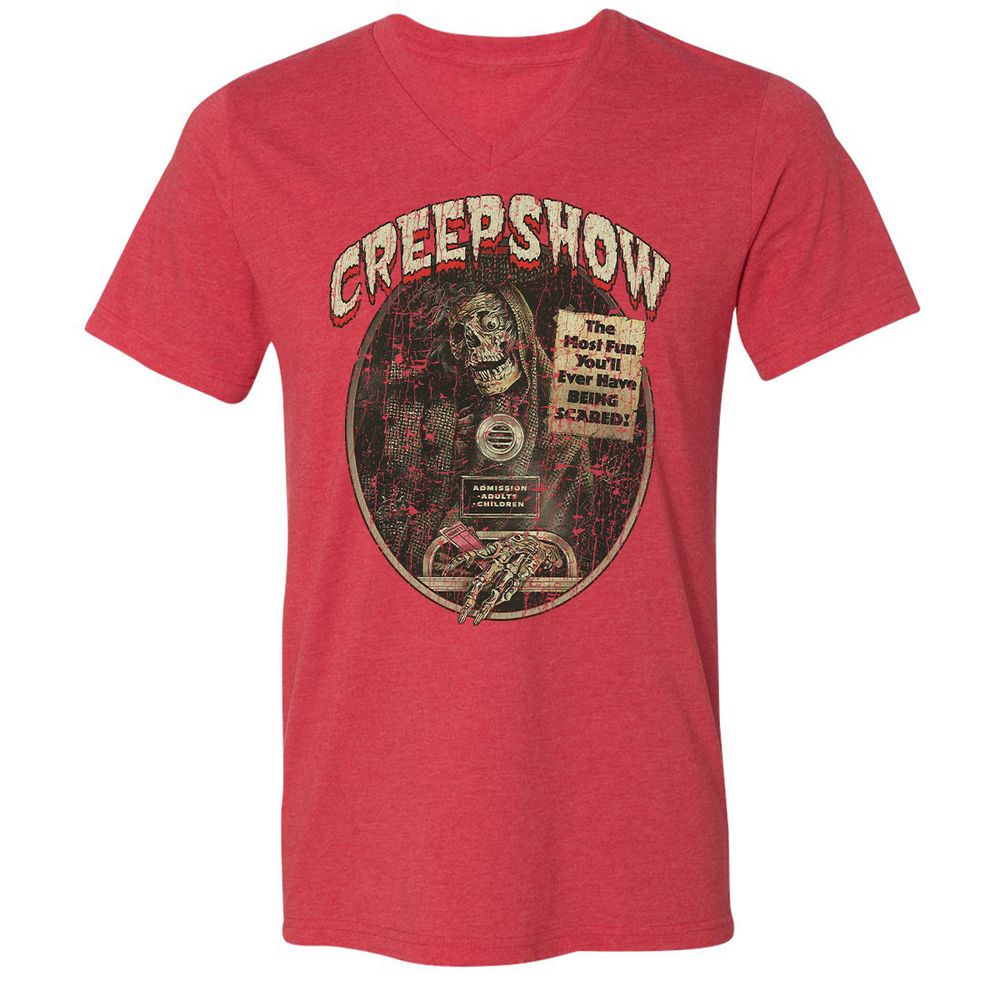 Unisex V-Neck T-Shirt - TSXL8QN3 - Heather Red - 16