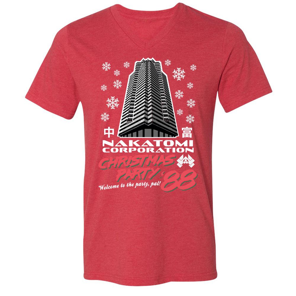 Unisex V-Neck T-Shirt - 8QV2XRD8 - Heather Red - 16