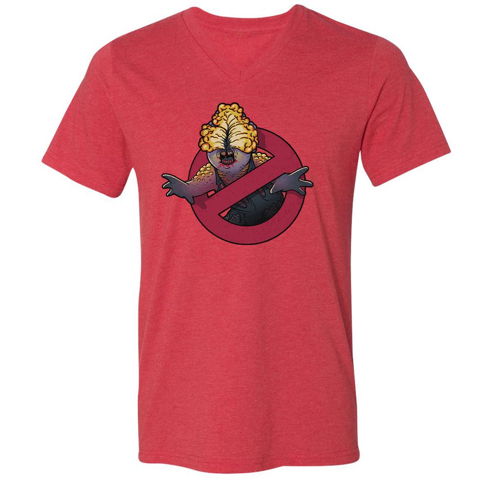 Unisex V-Neck T-Shirt - YRMTJ6NB - Heather Red - 16