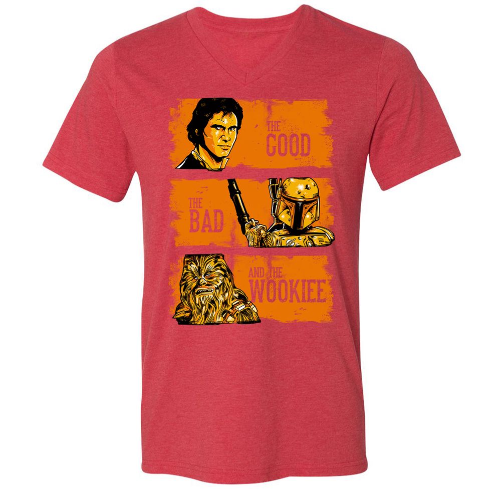 Unisex V-Neck T-Shirt - MR1DTZ7B - Heather Red - 16