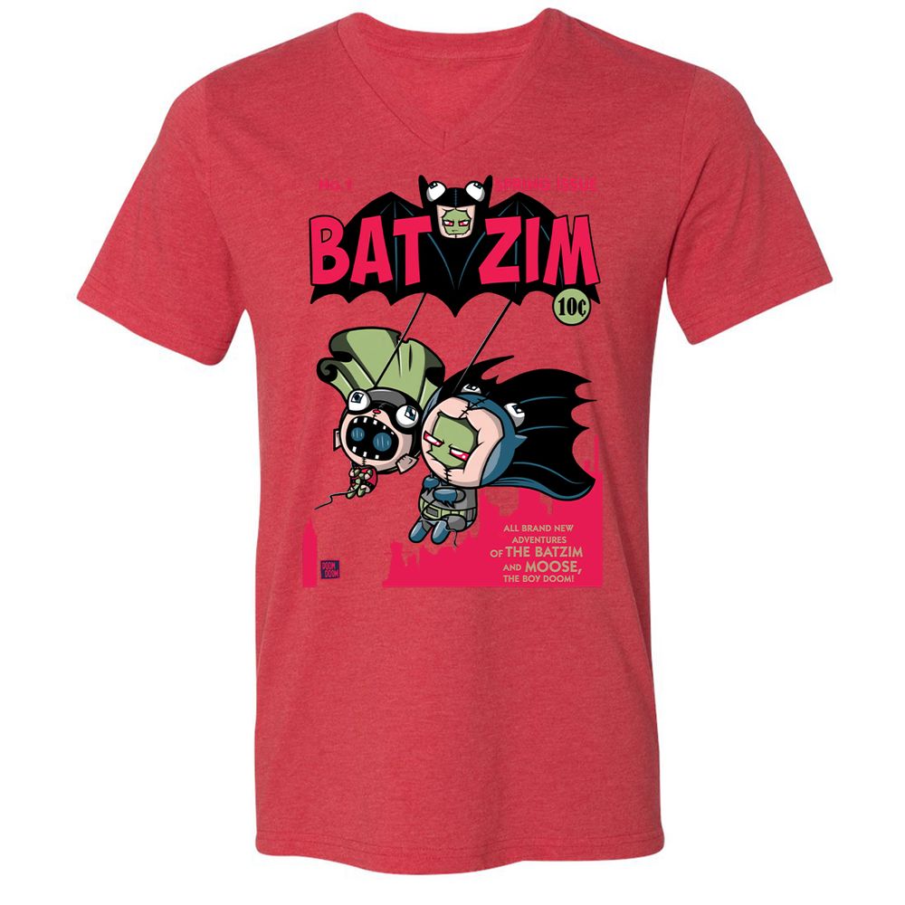 Unisex V-Neck T-Shirt - 1W3BT54W - Heather Red - 16